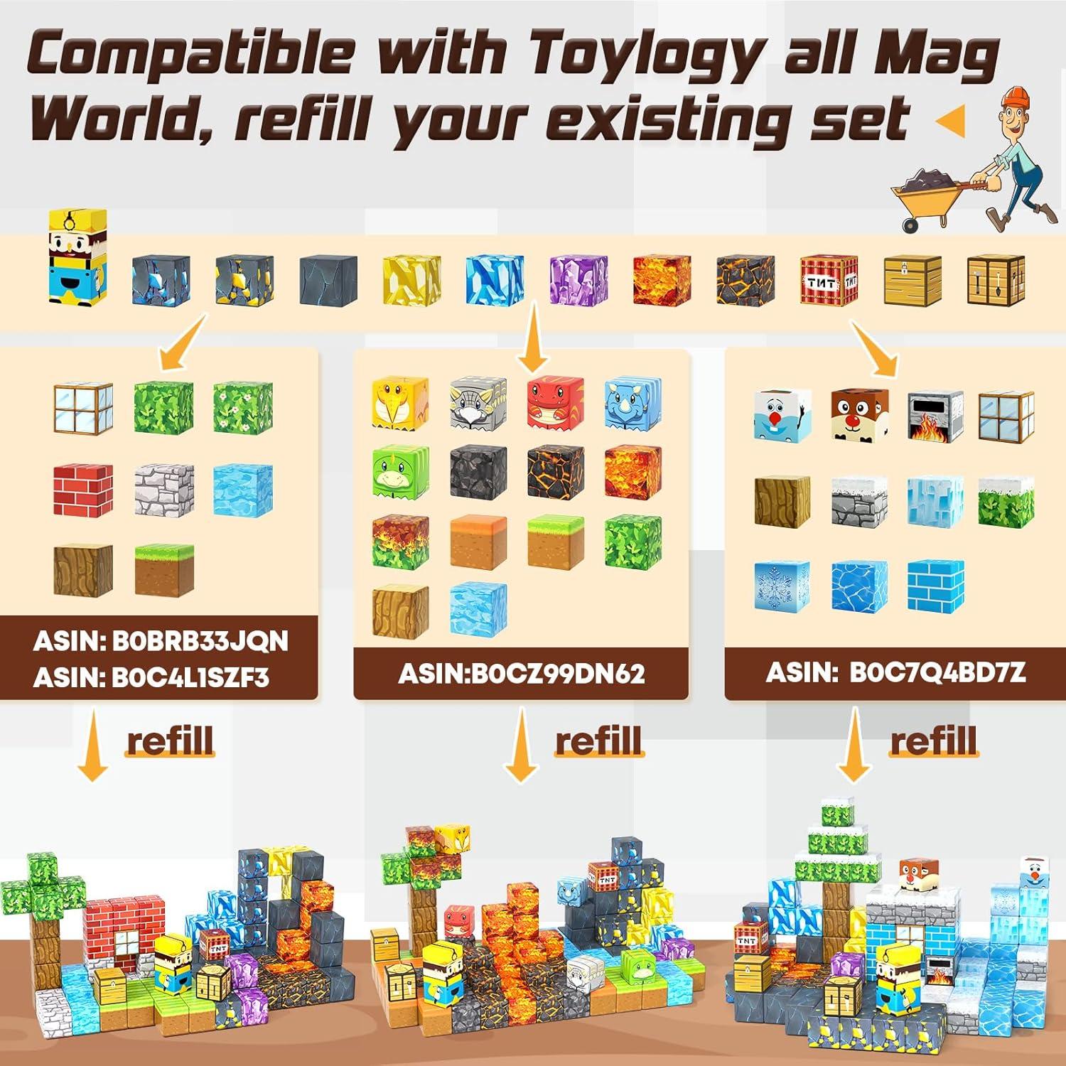 Bloques Magnéticos Toylogy - Edición Pico de Mina 48 Piezas