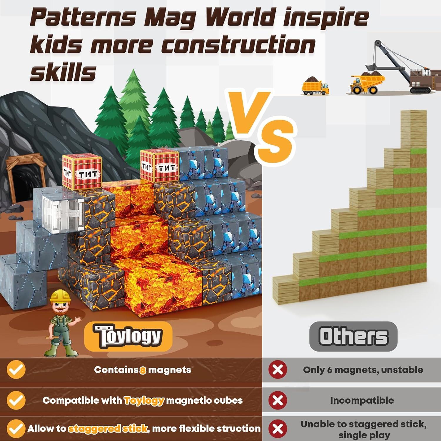 Bloques Magnéticos Toylogy - Edición Pico de Mina 48 Piezas