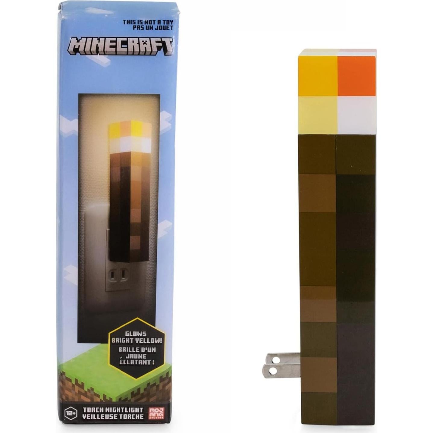 Luz Nocturna LED Antorcha de Piedra Marrón Minecraft Ukonic