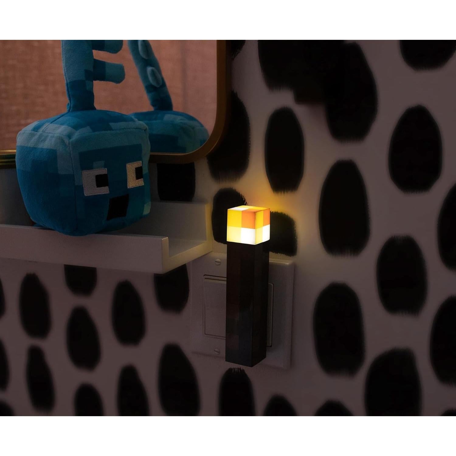 Luz Nocturna LED Antorcha de Piedra Marrón Minecraft Ukonic