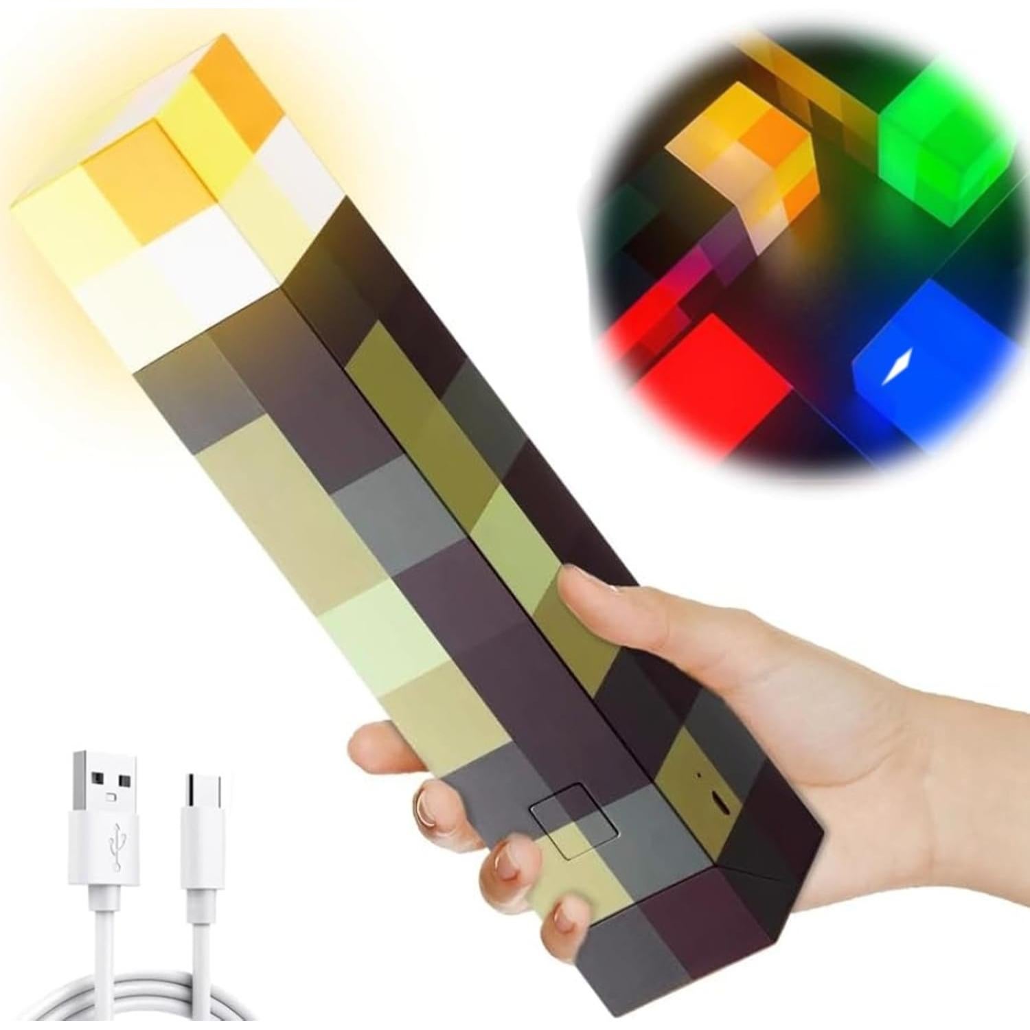 Antorcha de Pared LED Yckeogln - Luz Nocturna Recargable 4 Colores
