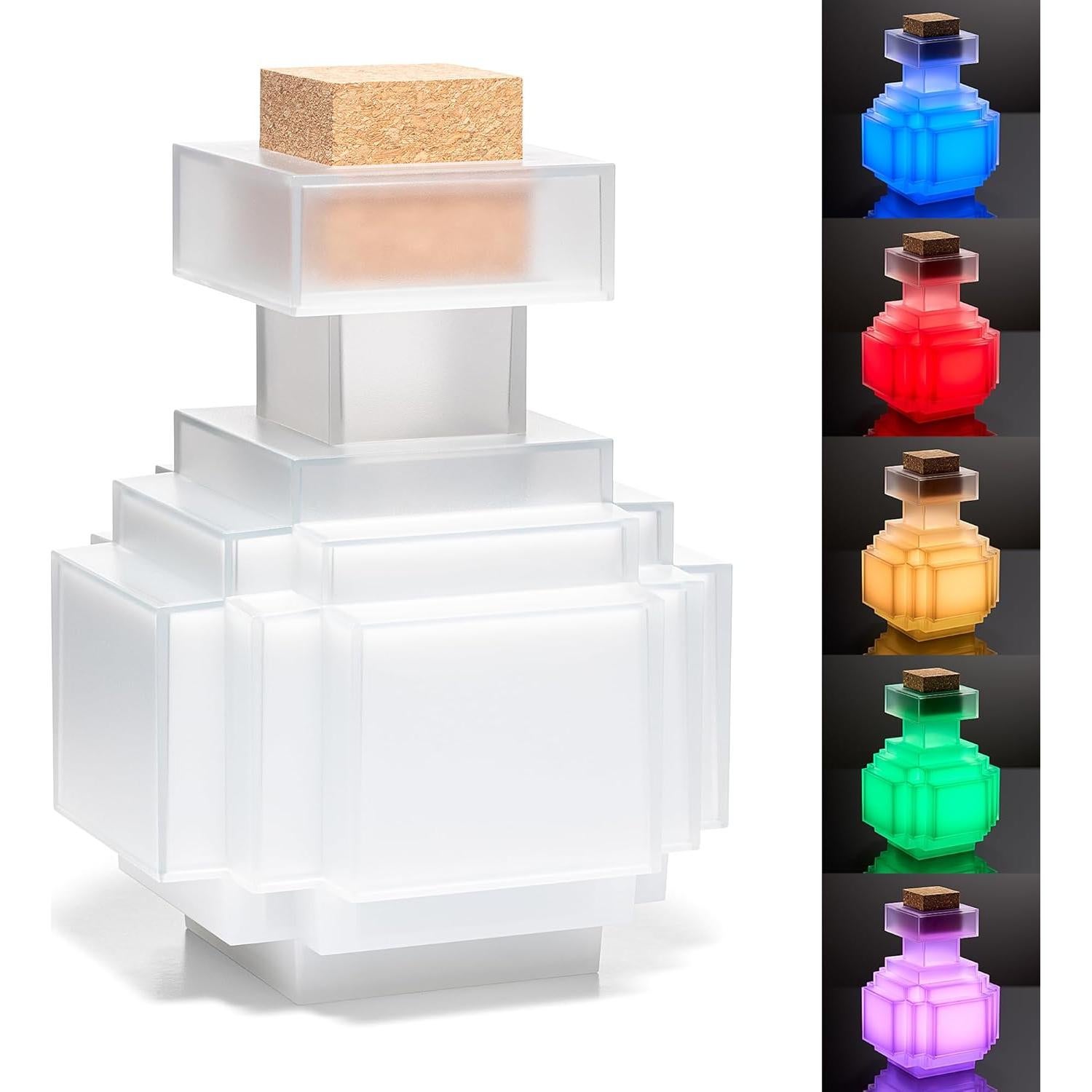 Botella de Poción LED Cambiante de Color Minecraft 16.5 cm