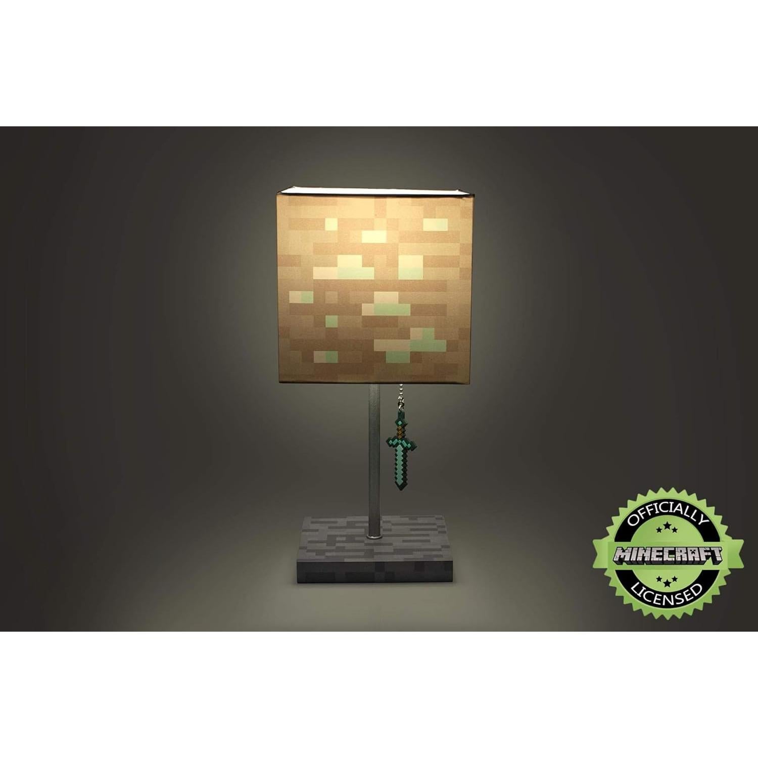 Lámpara LED Minecraft Bloque Diamante 35.56 cm con Espada