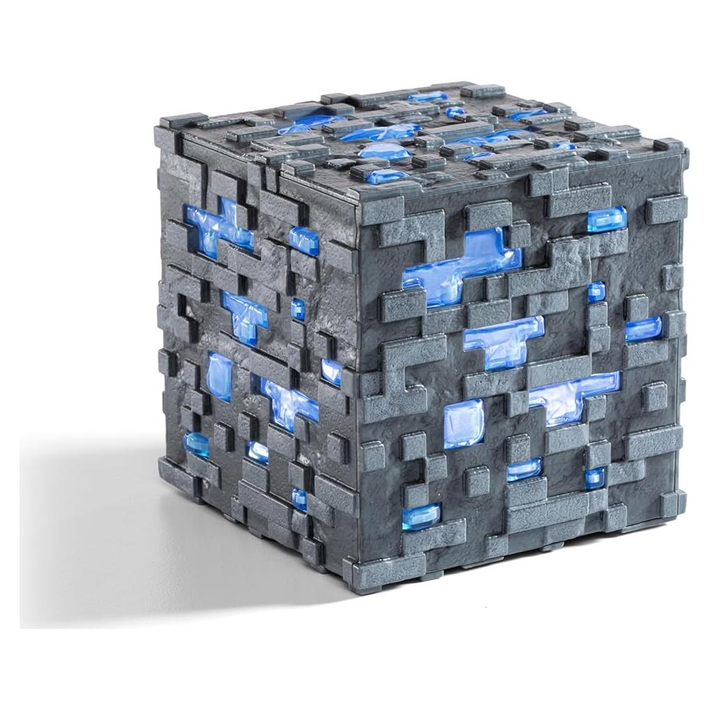 Bloque Iluminado Mineral de Diamante Minecraft Noble 10.5 cm