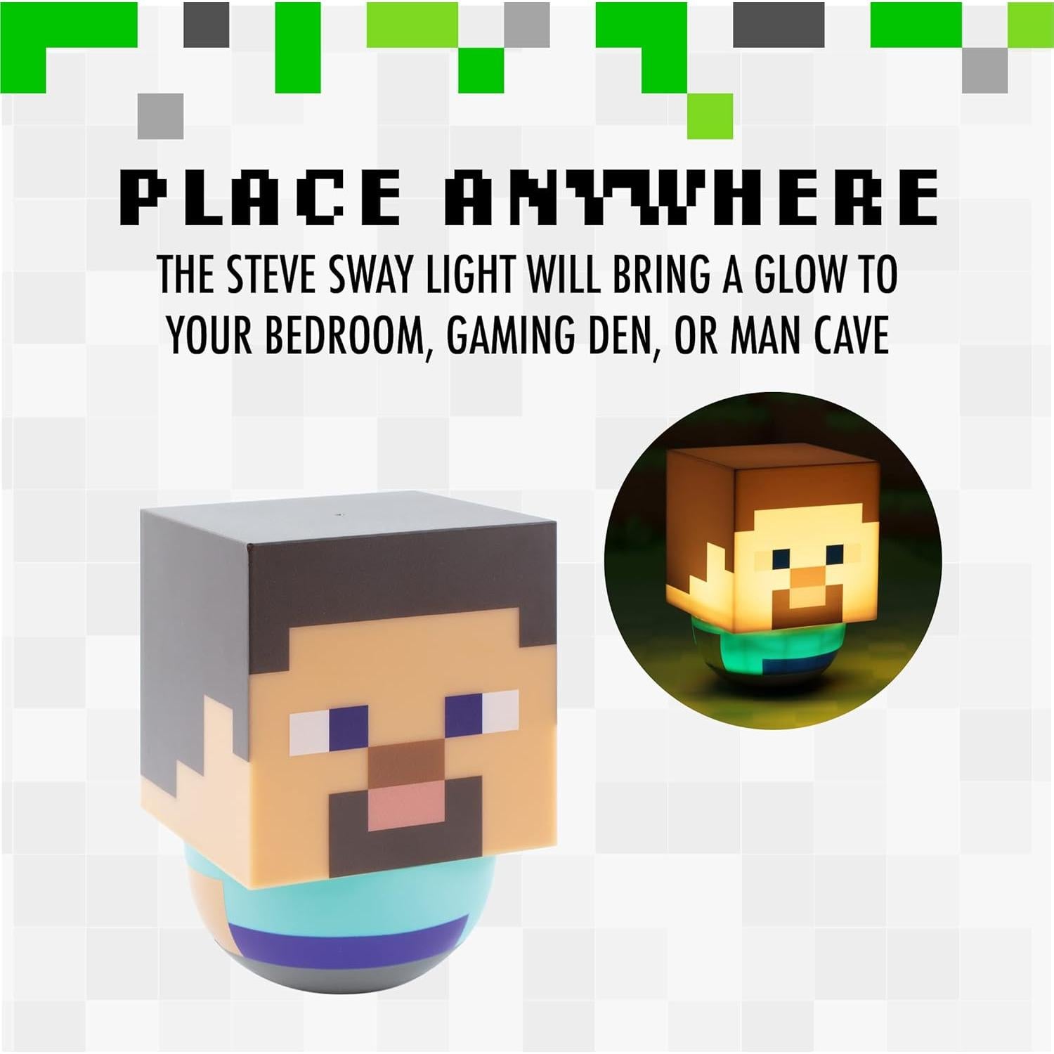 Luz Nocturna Steve Minecraft Paladone 12cm Multicolor