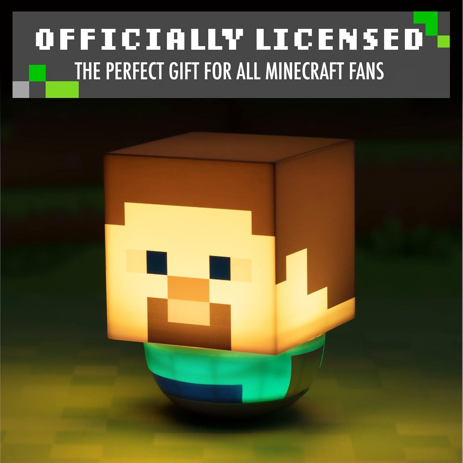 Luz Nocturna Steve Minecraft Paladone 12cm Multicolor