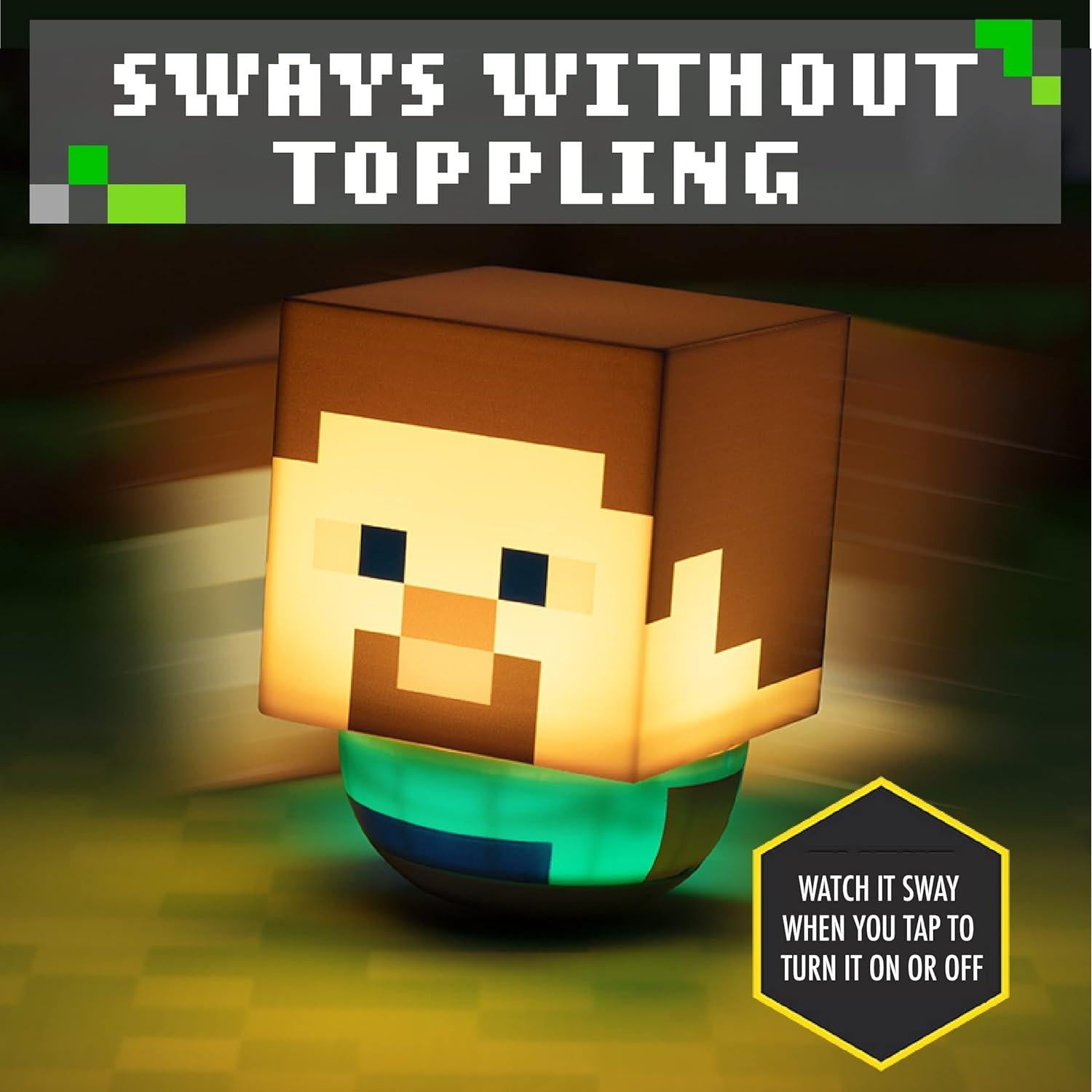 Luz Nocturna Steve Minecraft Paladone 12cm Multicolor