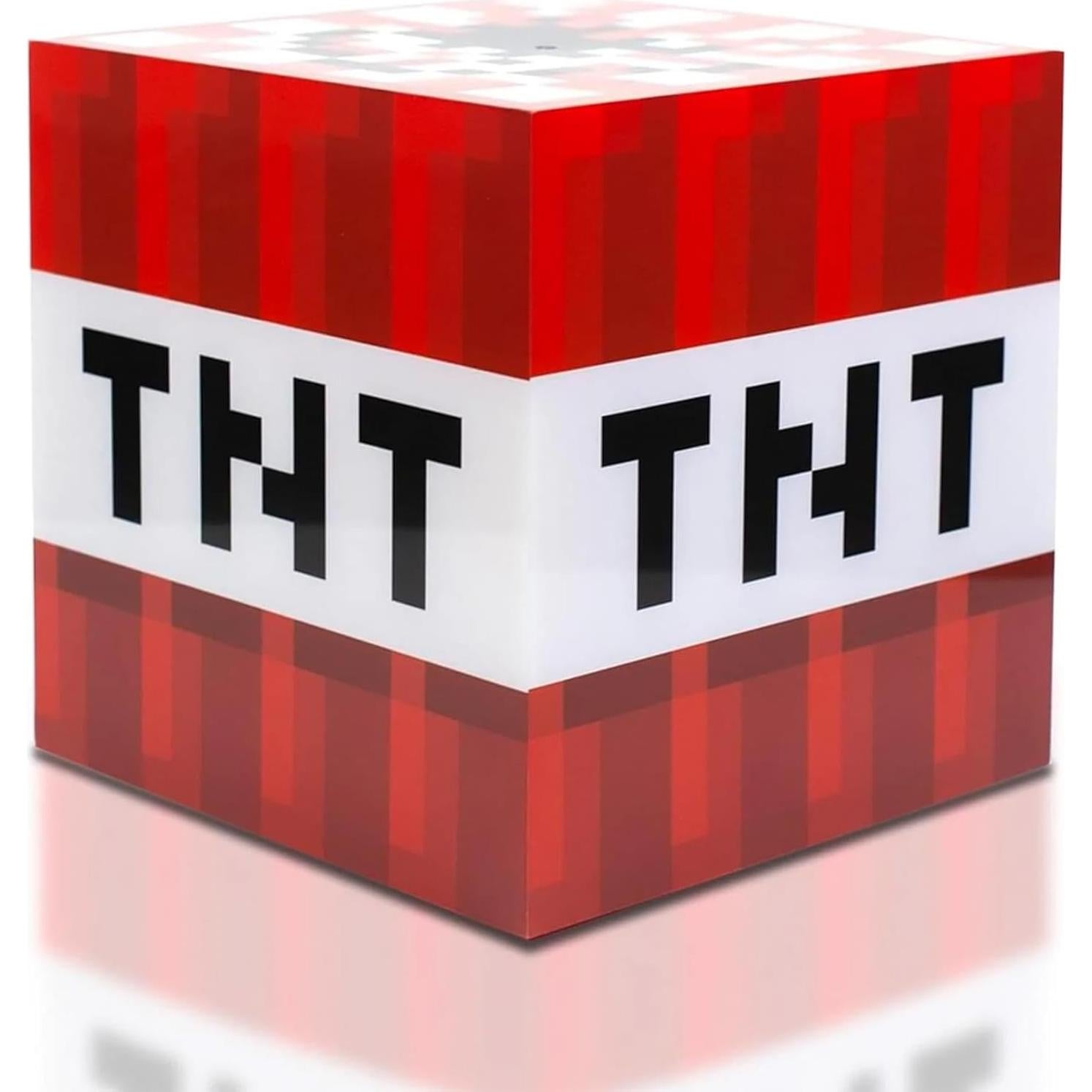 Lámpara de Ambiente LED Bloque TNT Minecraft 15 cm Rojo