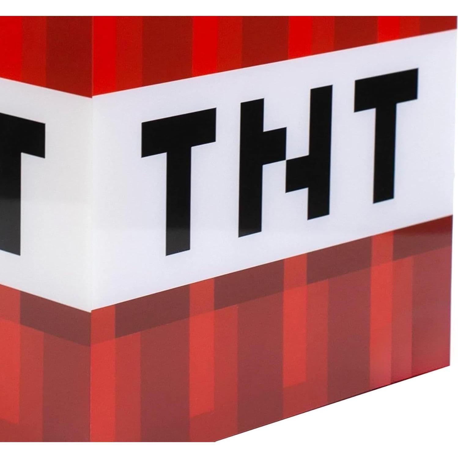 Lámpara de Ambiente LED Bloque TNT Minecraft 15 cm Rojo