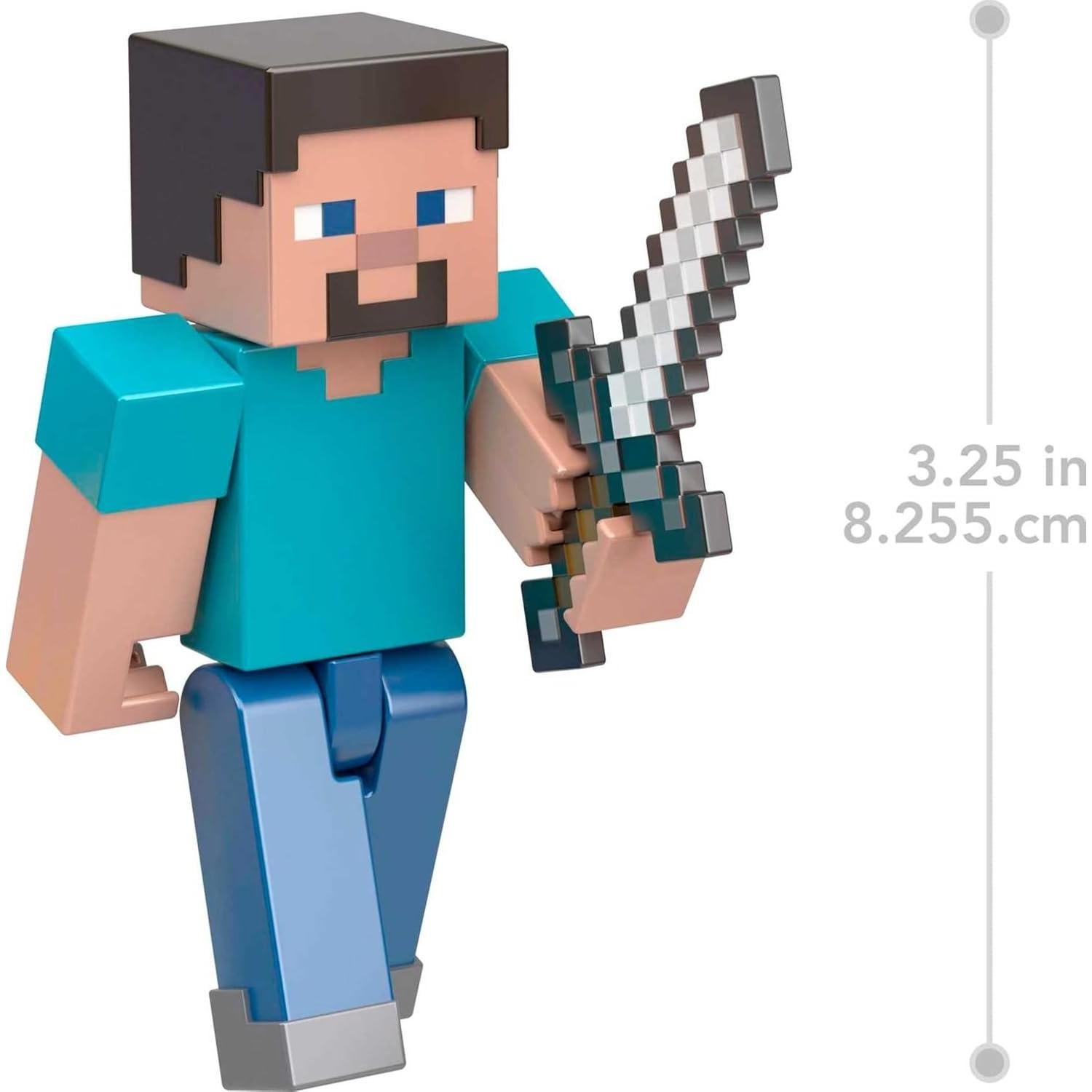 Figura de Acción Steve Minecraft Mattel 8.25 cm con Portal