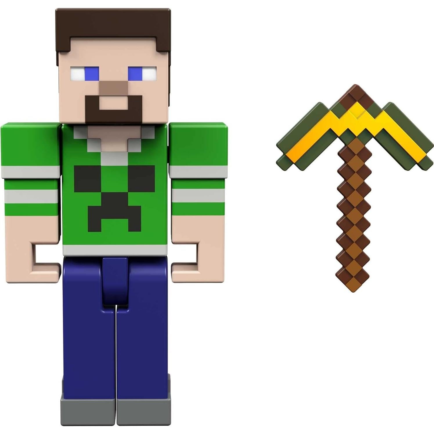 Figura de Acción Minecraft Steve con Portal - Mattel - 8.25 cm