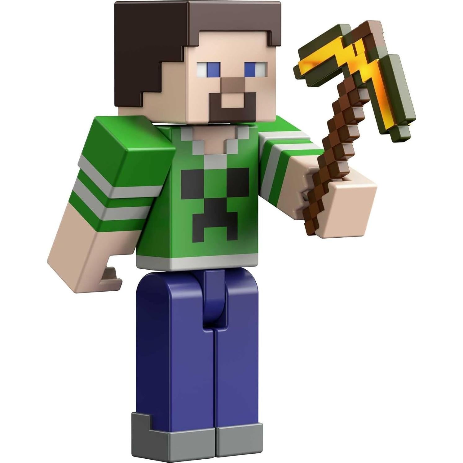 Figura de Acción Minecraft Steve con Portal - Mattel - 8.25 cm