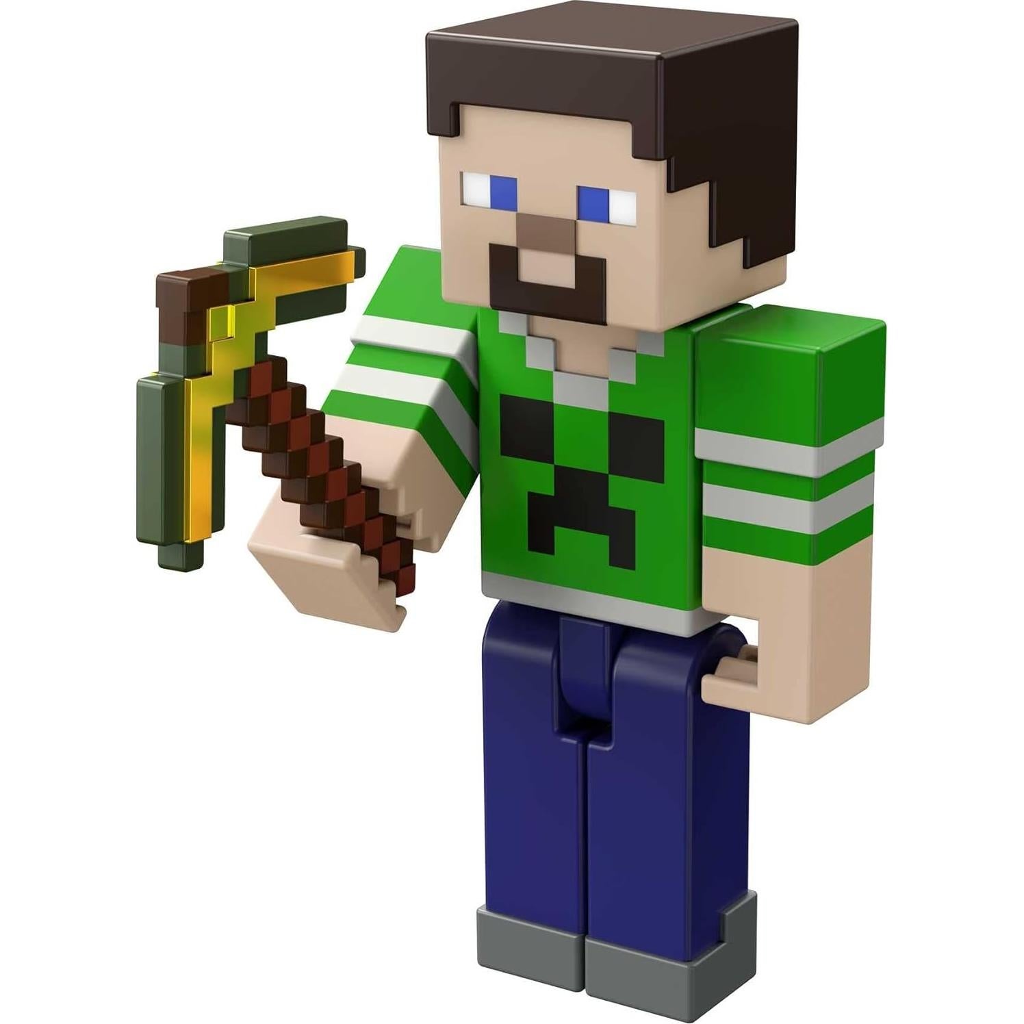 Figura de Acción Minecraft Steve con Portal - Mattel - 8.25 cm