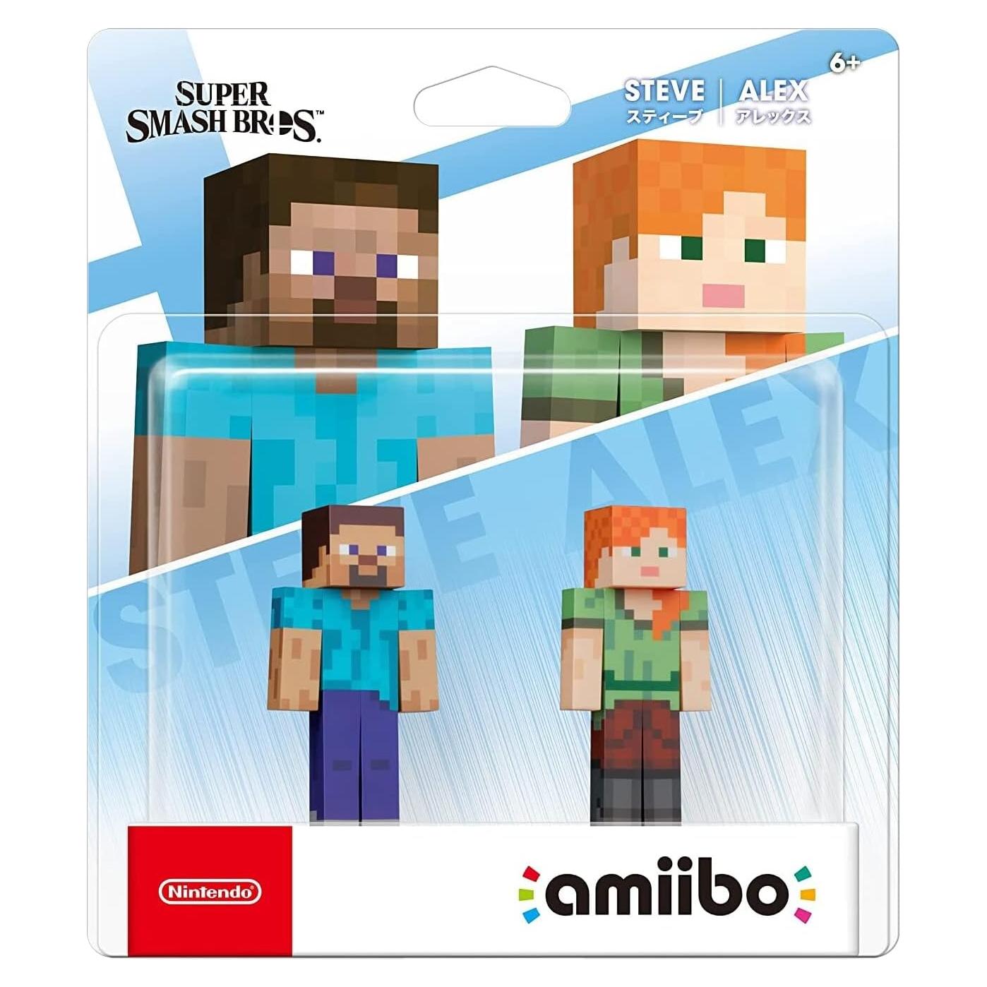 Amiibo Steve y Alex 2-pack Nintendo Super Smash Bros