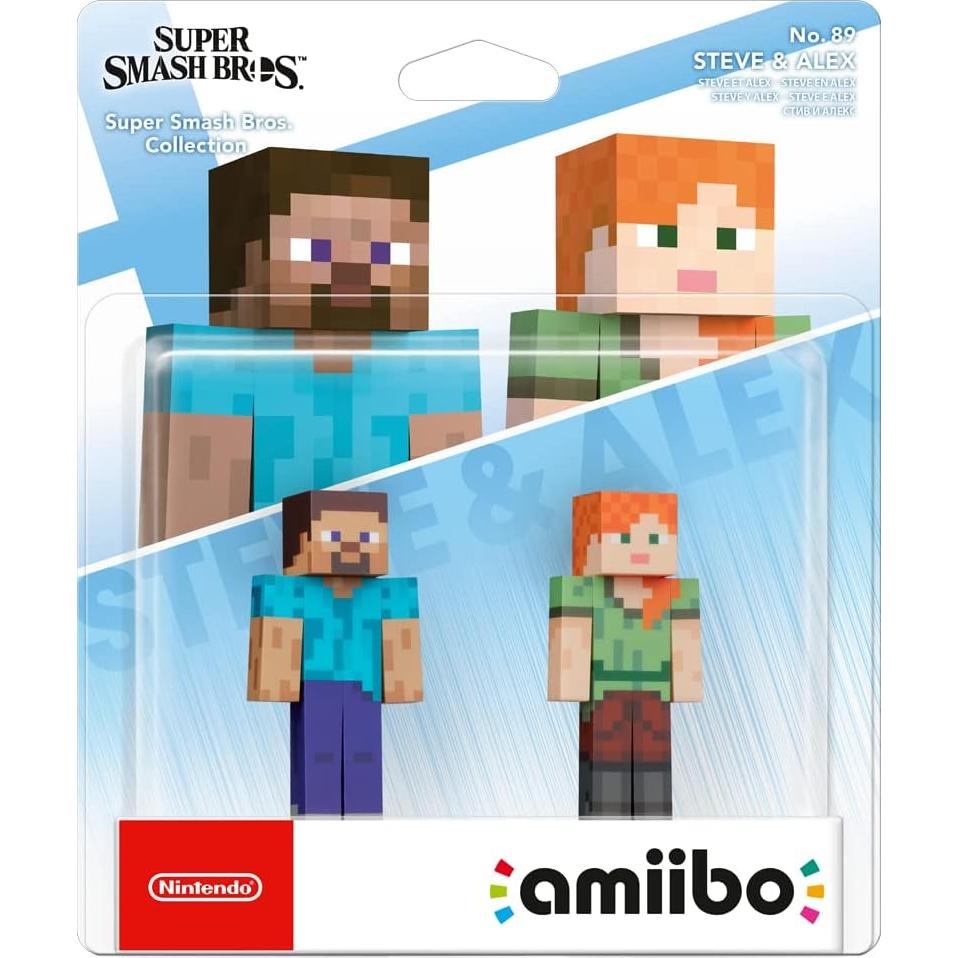 Amiibo Steve y Alex 2-pack Nintendo Super Smash Bros