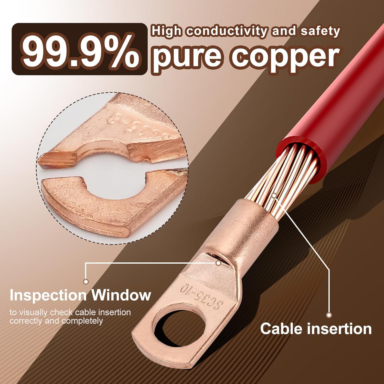 Conectores de Cobre Engrosados DTLDZSC 160 Piezas AWG 2-12