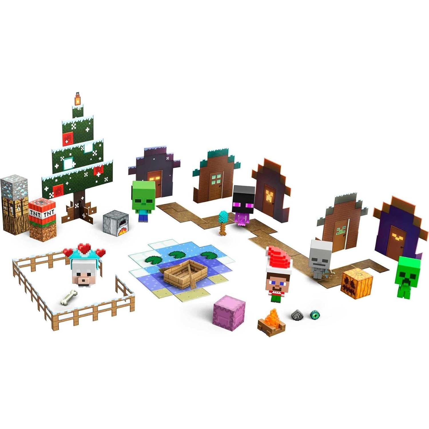 Calendario de Adviento Minecraft Mattel con 24 Sorpresas y Figuras