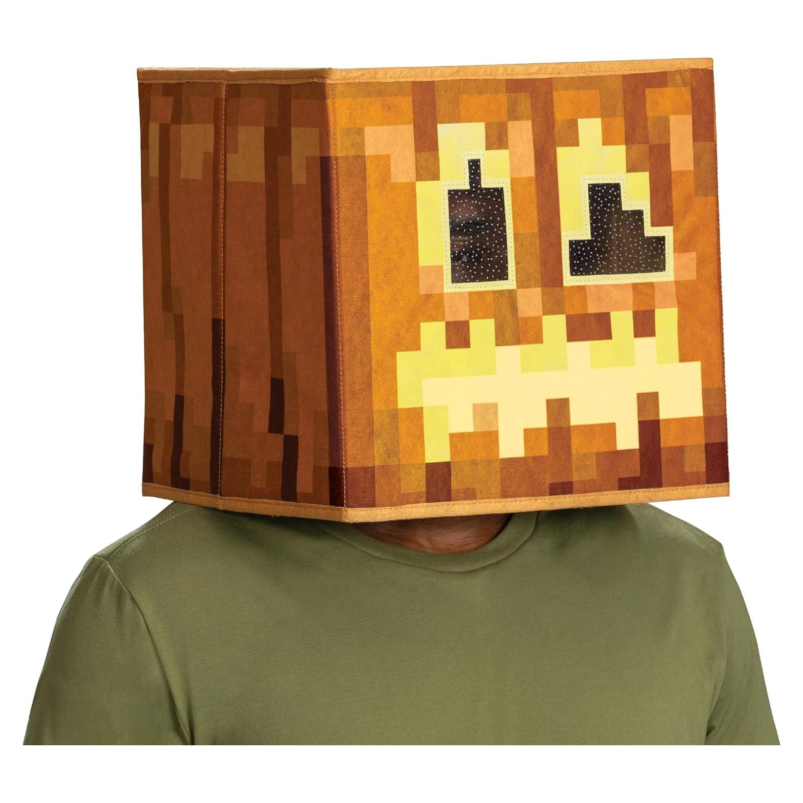 Disfraz Máscara Jack O'Lantern Minecraft Brillante 8+