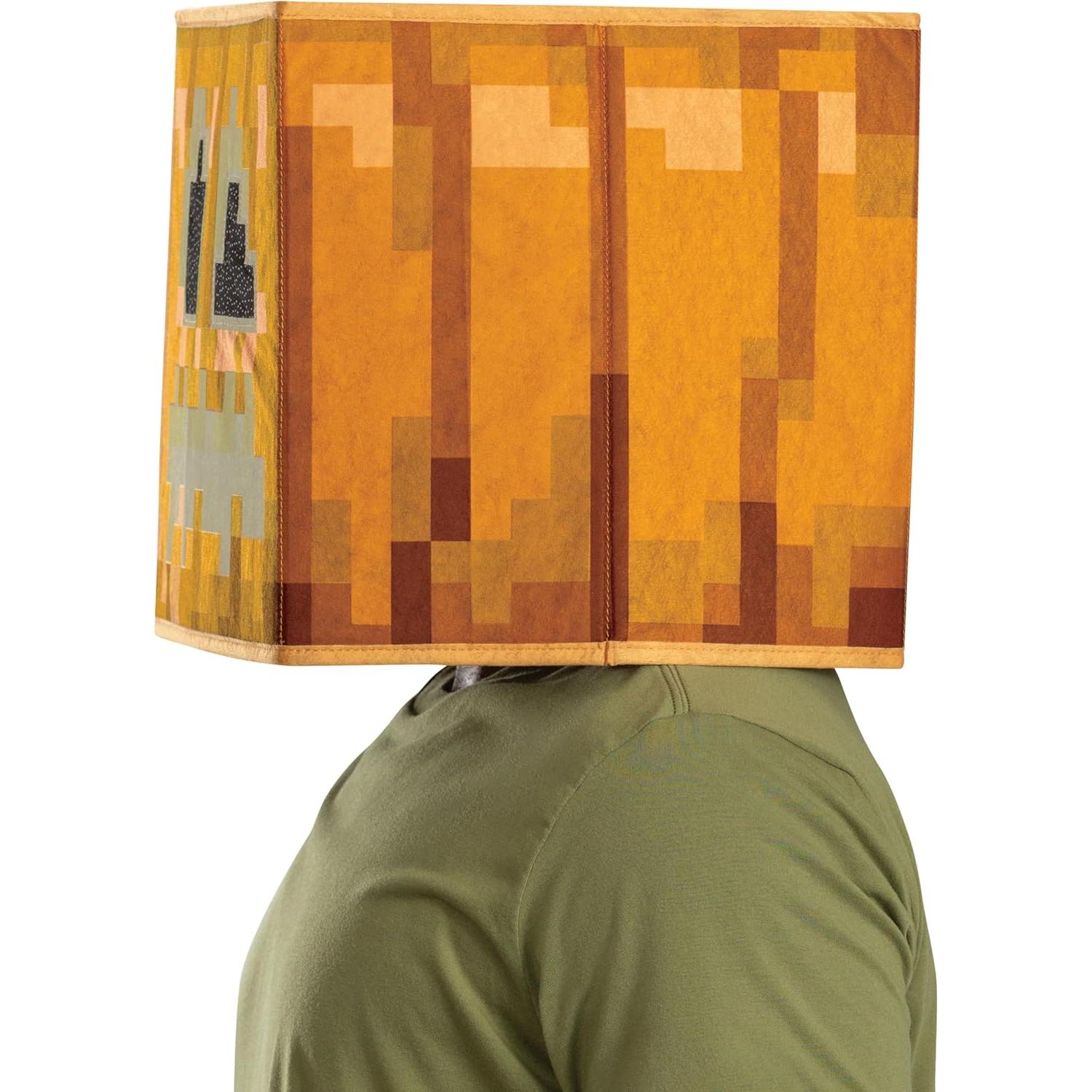 Disfraz Máscara Jack O'Lantern Minecraft Brillante 8+