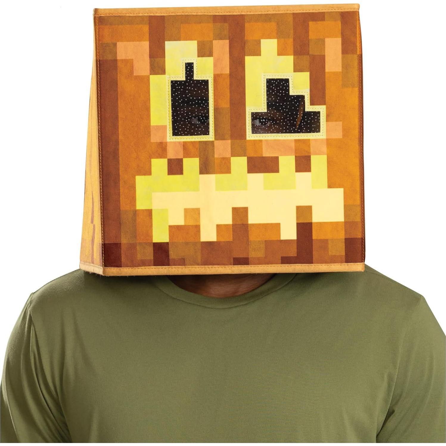 Disfraz Máscara Jack O'Lantern Minecraft Brillante 8+