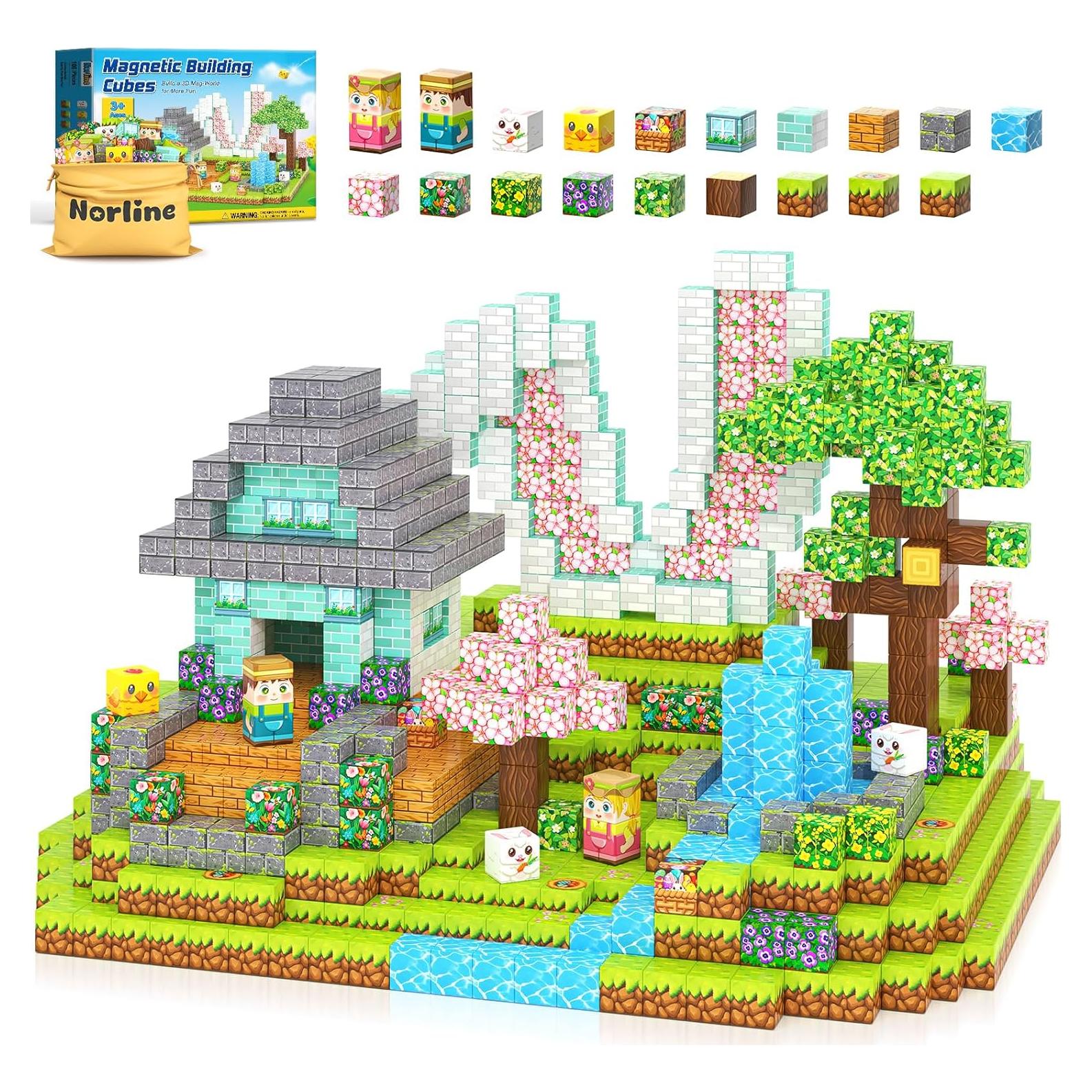 Bloques Magnéticos Norline 108PCS Juguetes Educativos 3-8 Años