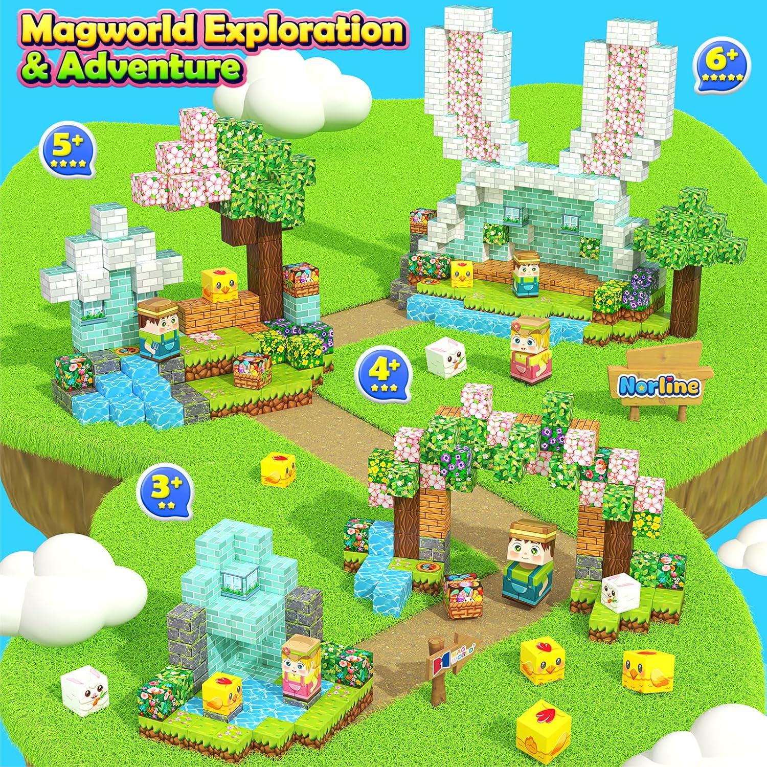 Bloques Magnéticos Norline 108PCS Juguetes Educativos 3-8 Años