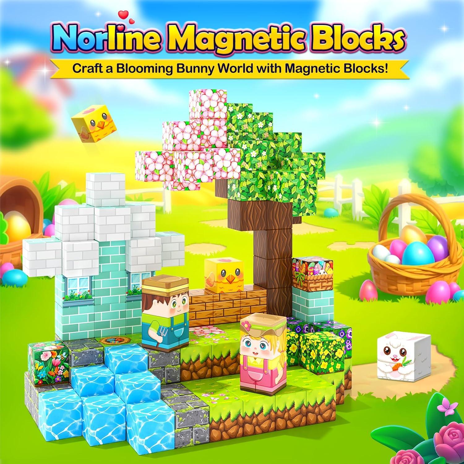 Bloques Magnéticos Norline 108PCS Juguetes Educativos 3-8 Años