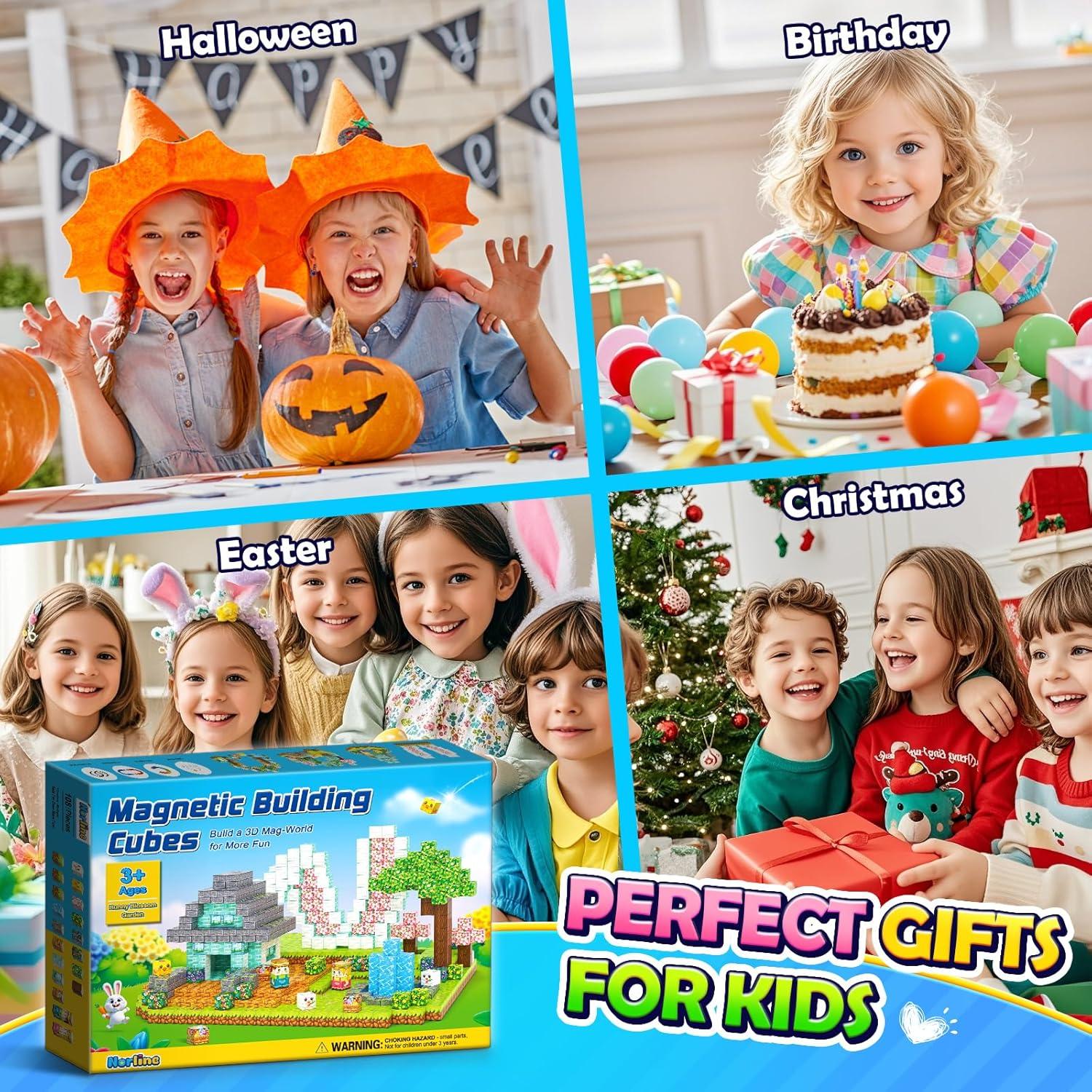 Bloques Magnéticos Norline 108PCS Juguetes Educativos 3-8 Años