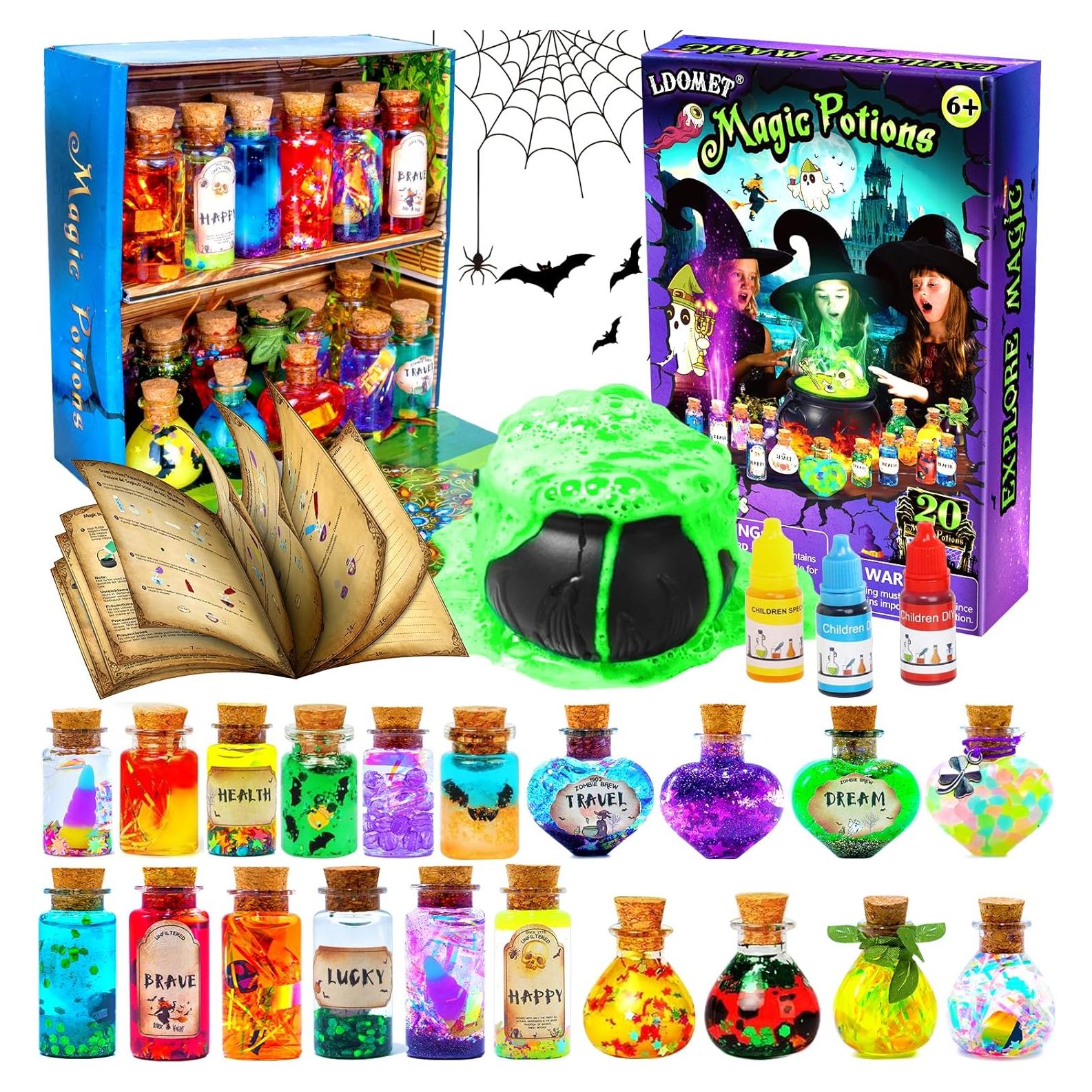 Kit de Pociones Mágicas LDomet - 20 Botellas Brillantes para Niños