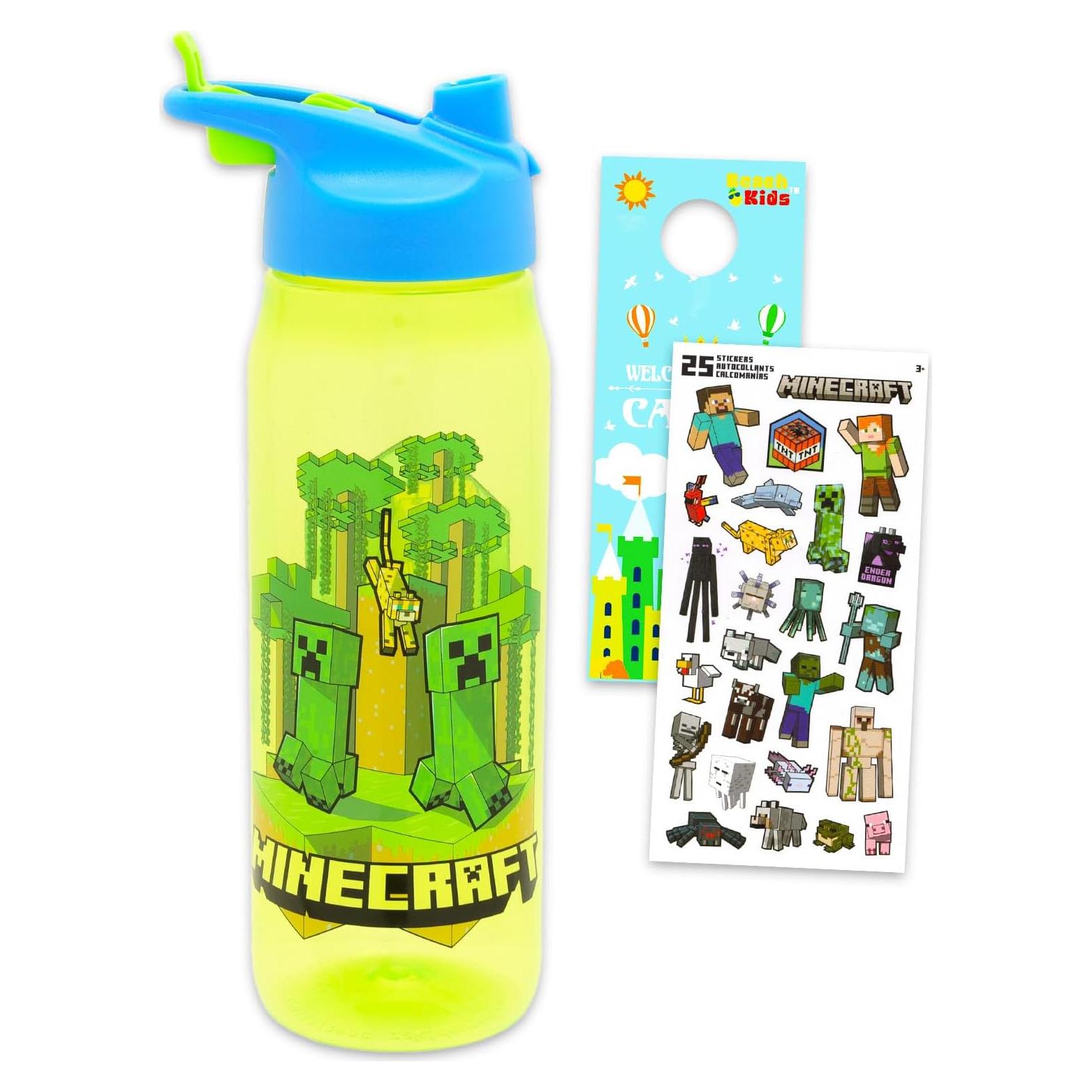 Botella Deportiva Minecraft 591ml con Stickers para Niños