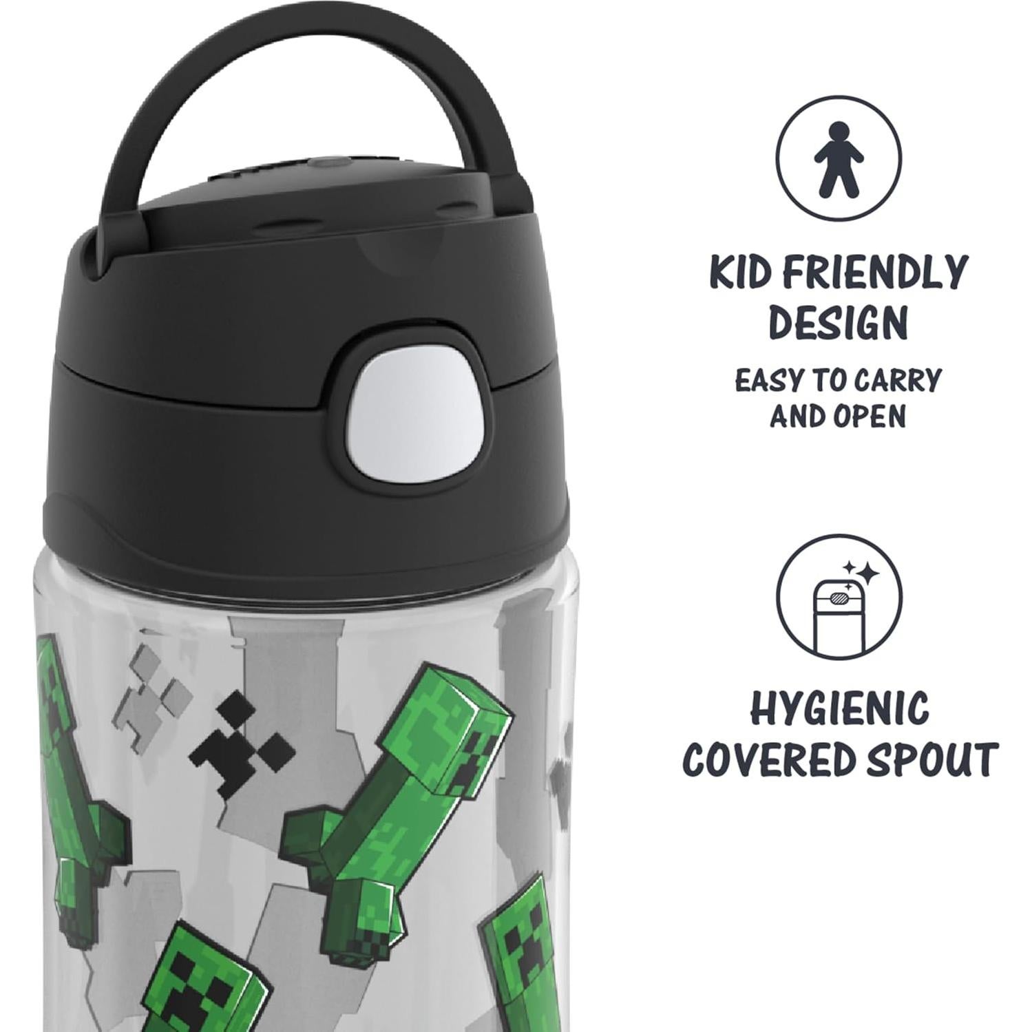 Botella de Hidratación Plástica THERMOS FUNtainer 473 ml Minecraft
