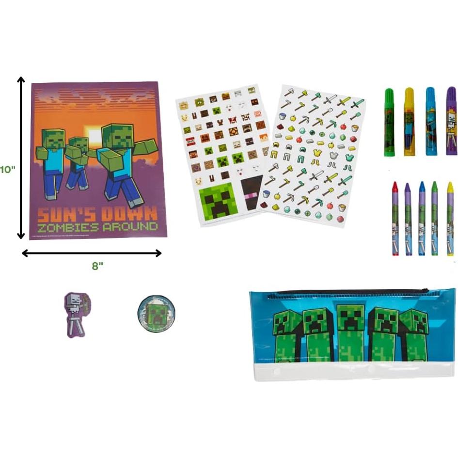 Juego de Arte Minecraft 30 Piezas con Estuche para Niños