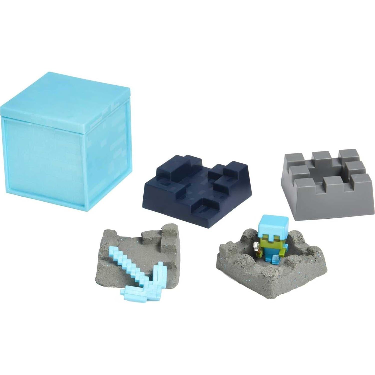 Set de Minería Minecraft Mini Elementales 2 Mattel con Arena