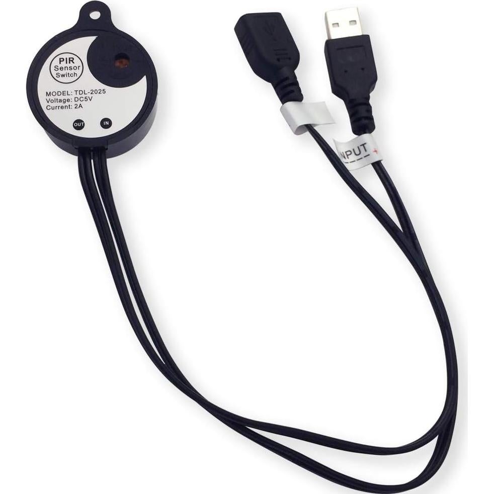 Interruptor PIR Weisuán-Tuodi 5V USB para Luz LED - Negro