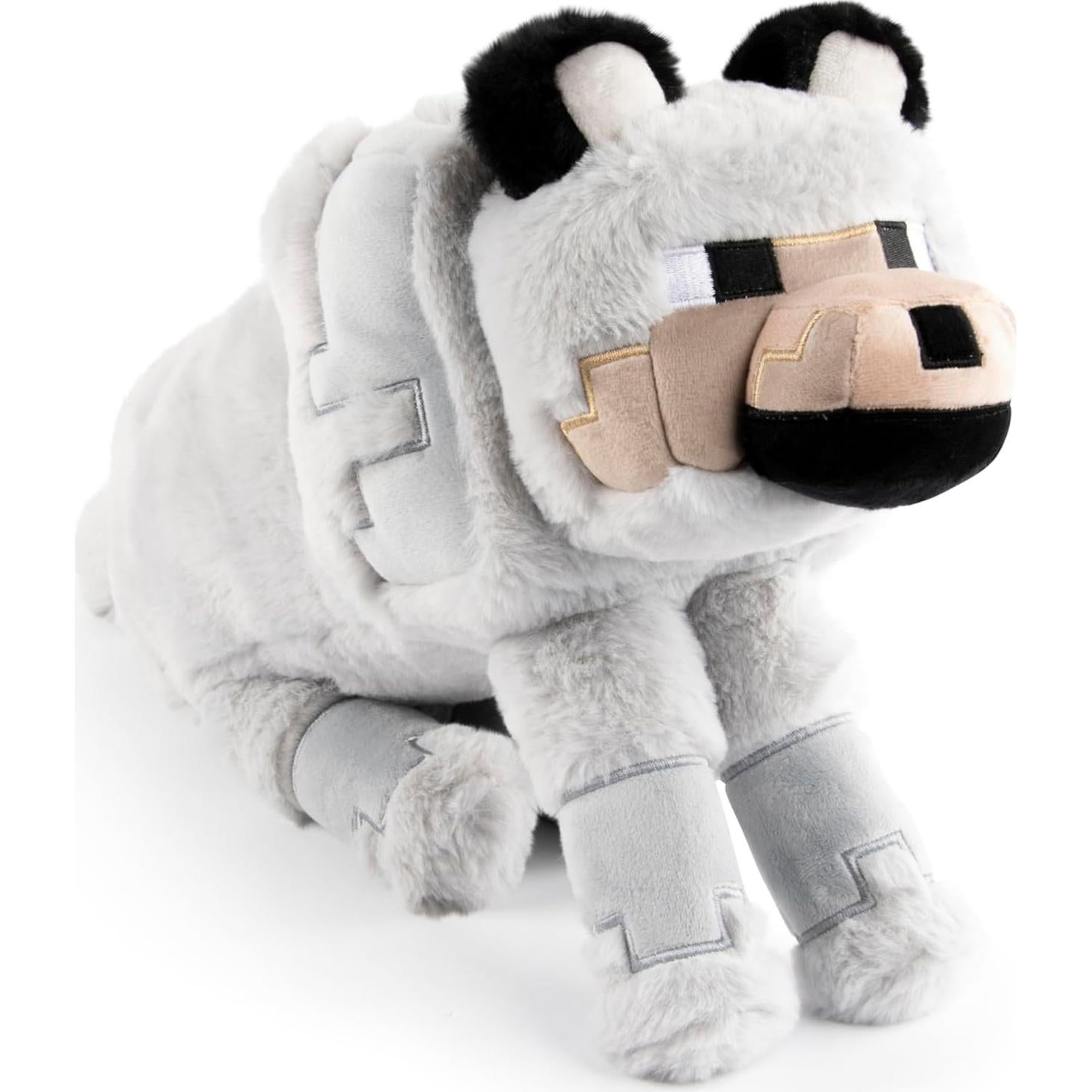 Almohada de Peluche Lobo Minecraft Jay Franco 48 cm Gris
