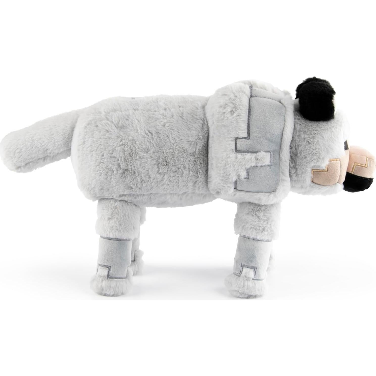 Almohada de Peluche Lobo Minecraft Jay Franco 48 cm Gris