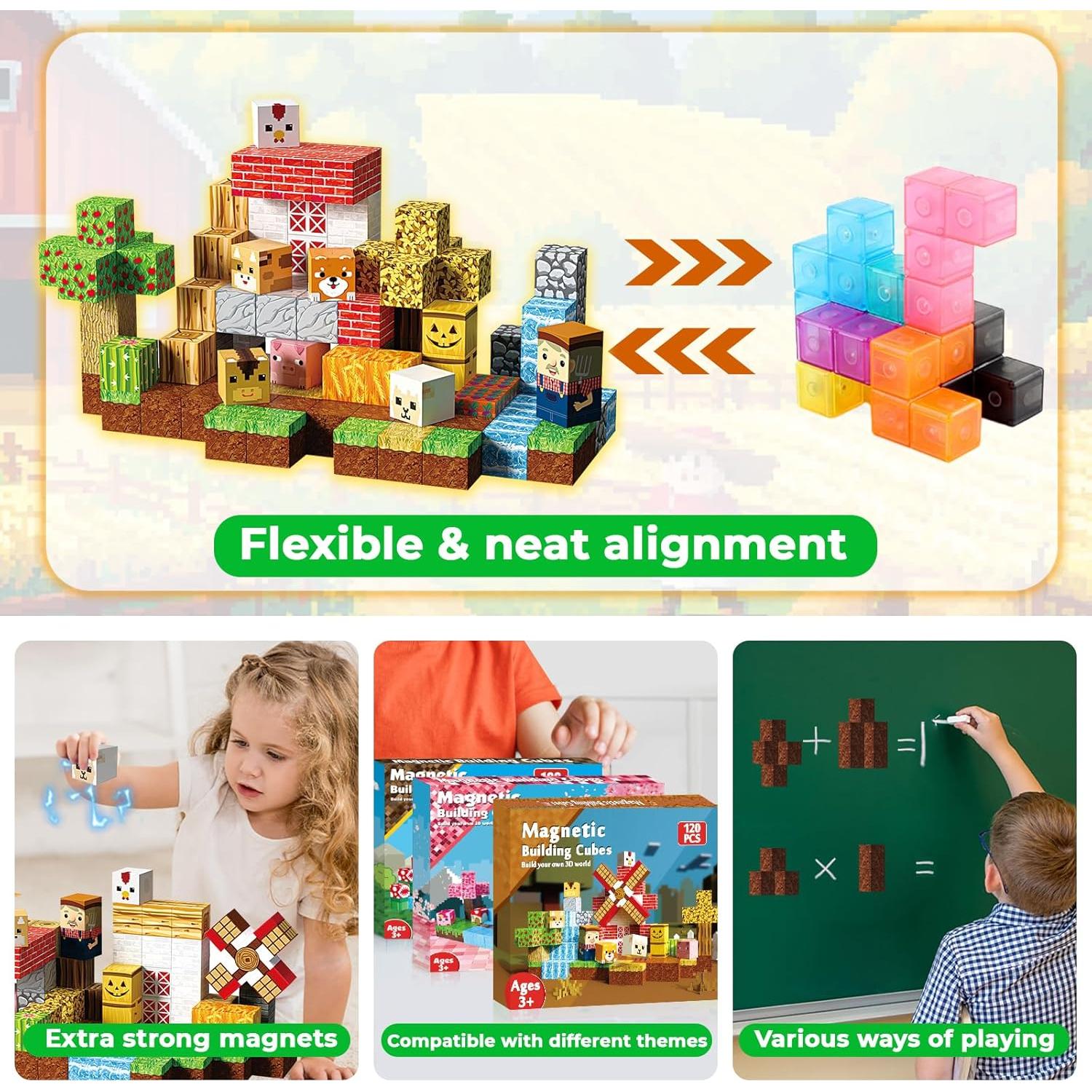 Bloques Magnéticos Goody King 120PCS Juguetes Educativos 2cm