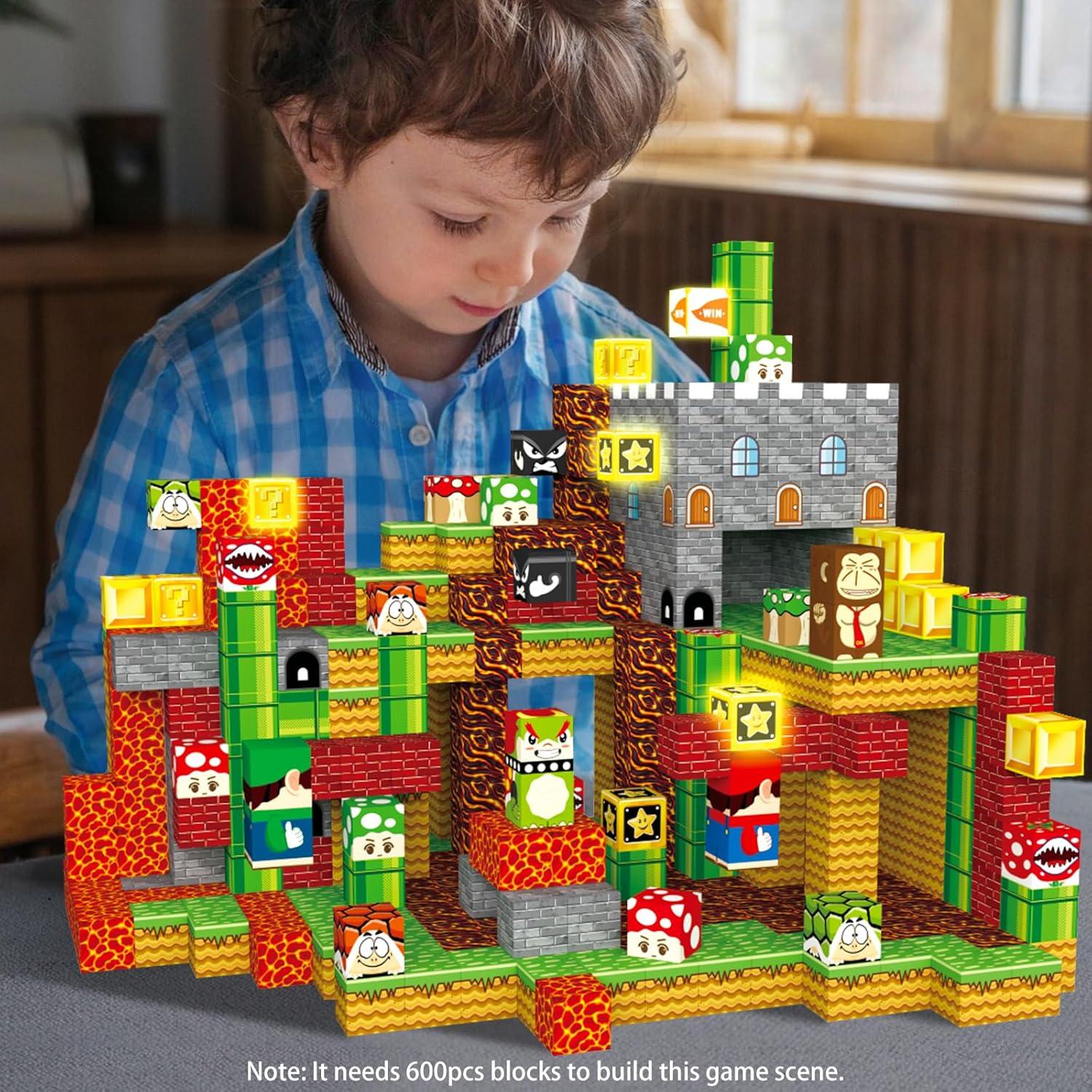 Bloques Magnéticos Iluminados MEDMHSMA 100PCS 2.54cm para Niños 3+