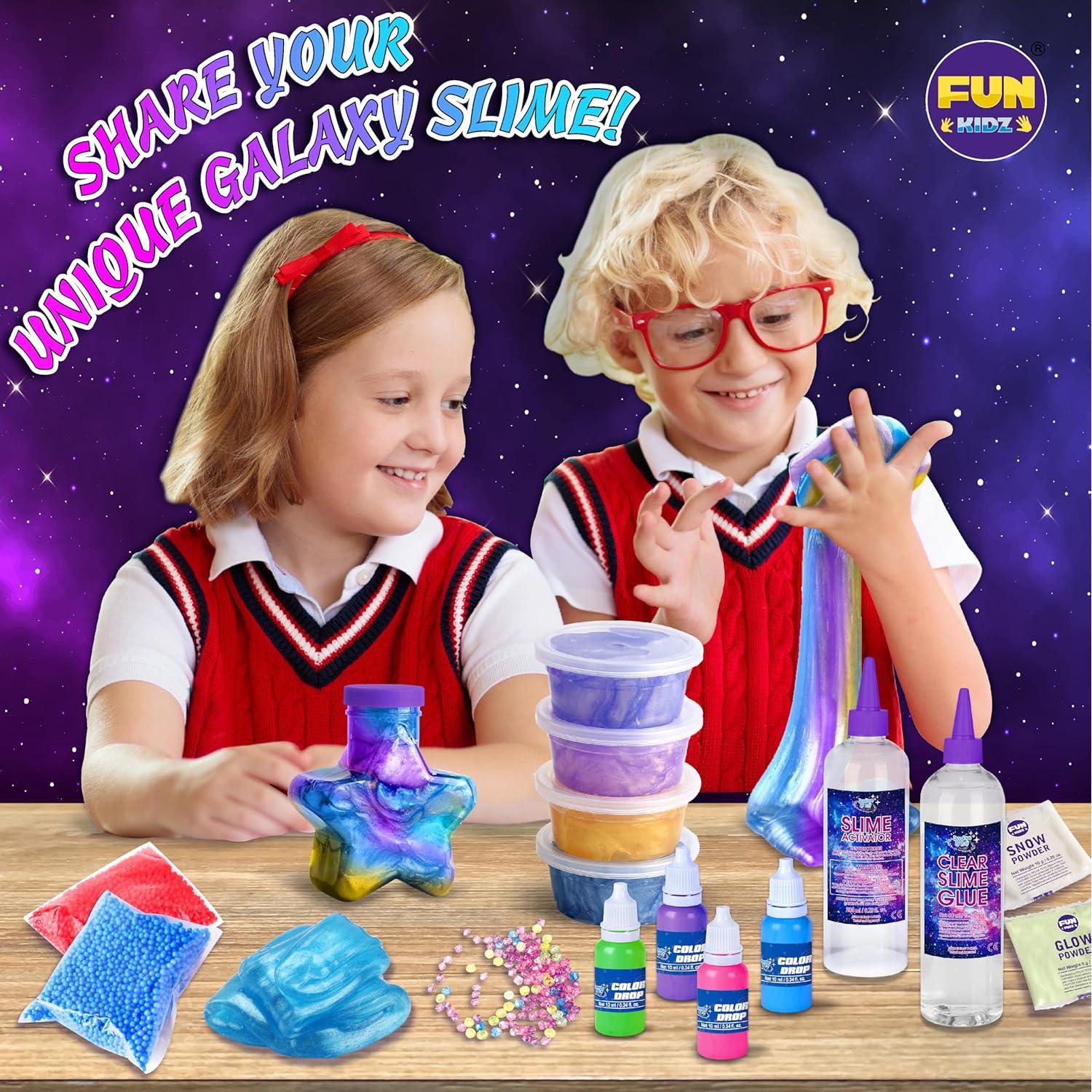 Kit de Slime Galáctico FunKidz para Niños 6-12 Años - 1kg
