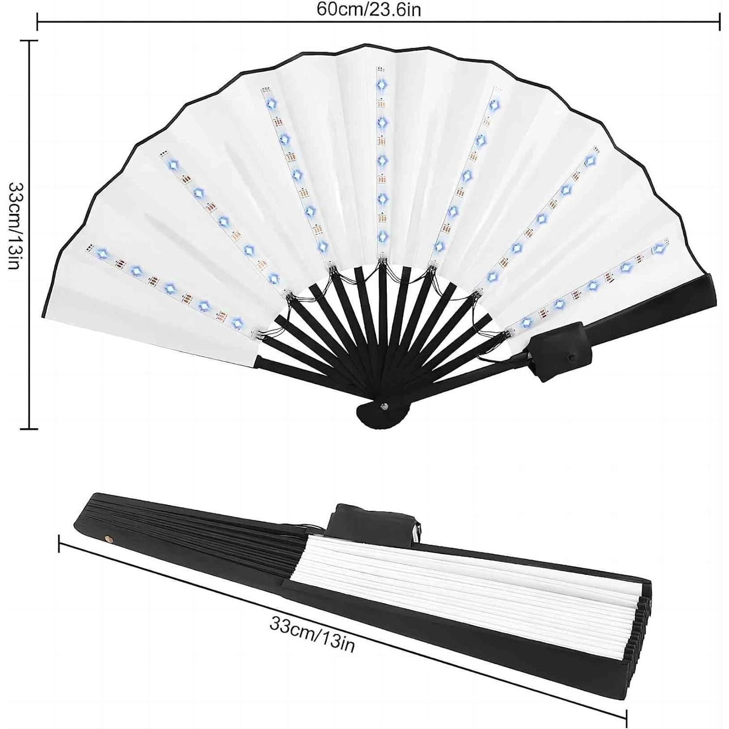 Abanico Plegable LED INcorioptimiC Blanco 33cm Control Remoto