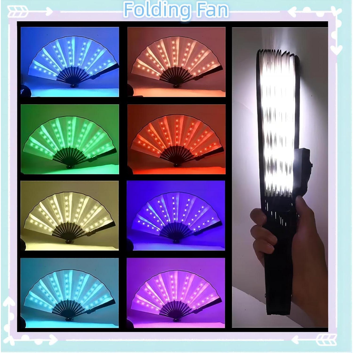 Abanico Plegable LED INcorioptimiC Blanco 33cm Control Remoto