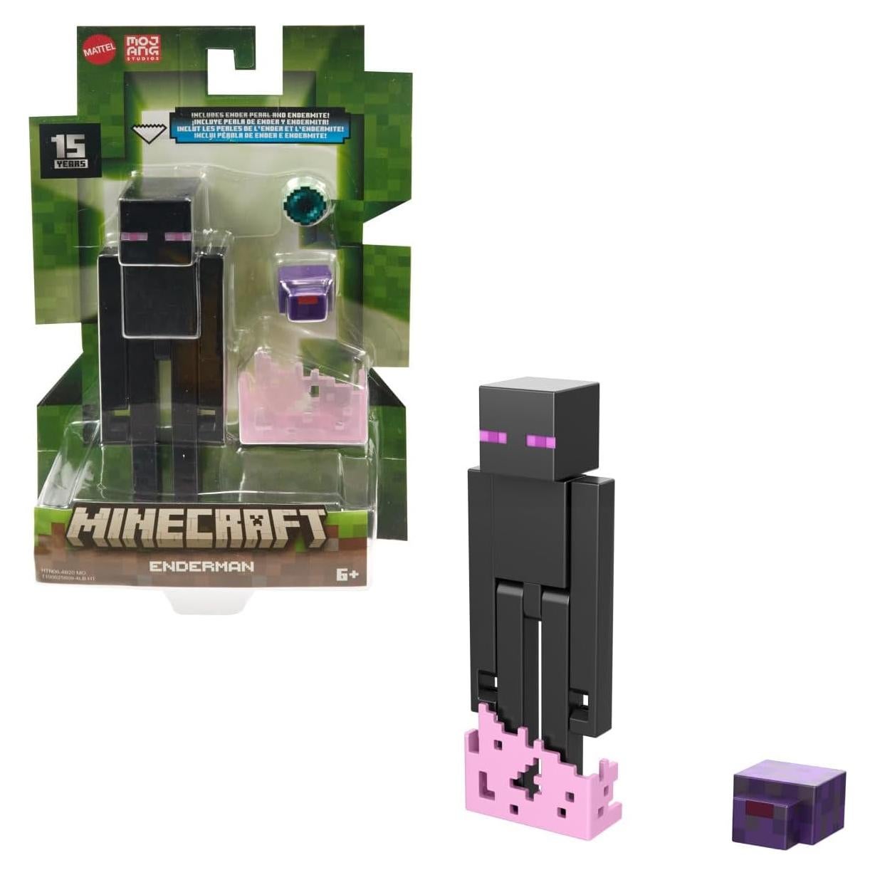 Figura de Acción Enderman Portal Mattel Minecraft 8cm