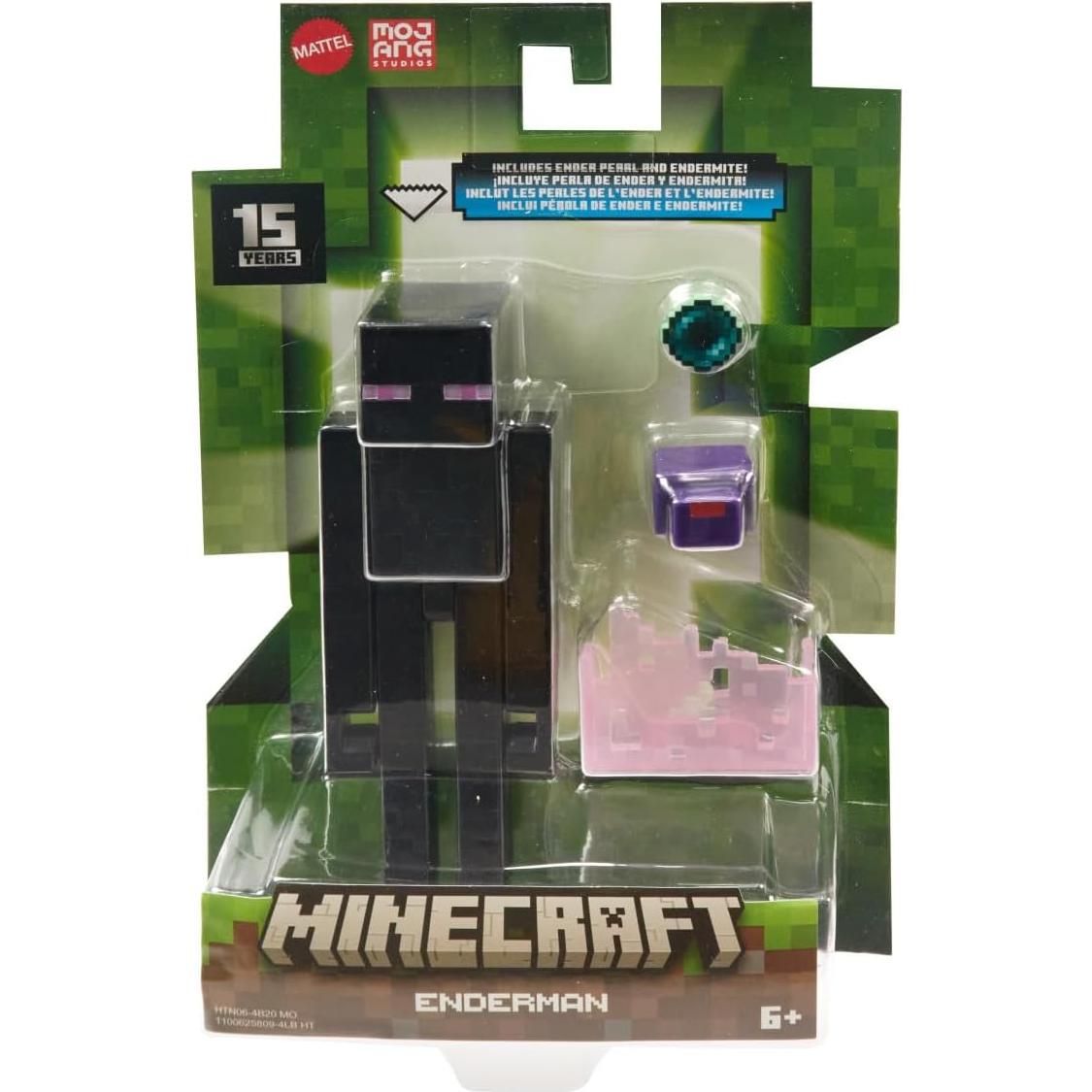Figura de Acción Enderman Portal Mattel Minecraft 8cm