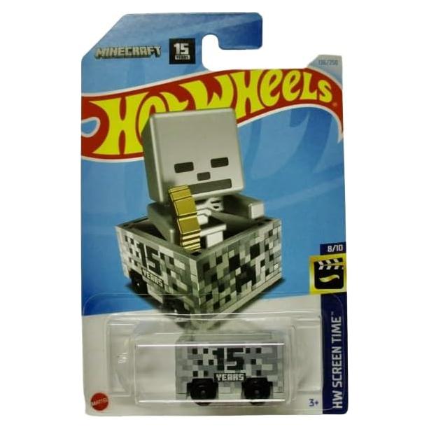 Hot Wheels Minecraft Minecart Coleccionable 7.6 cm Gris