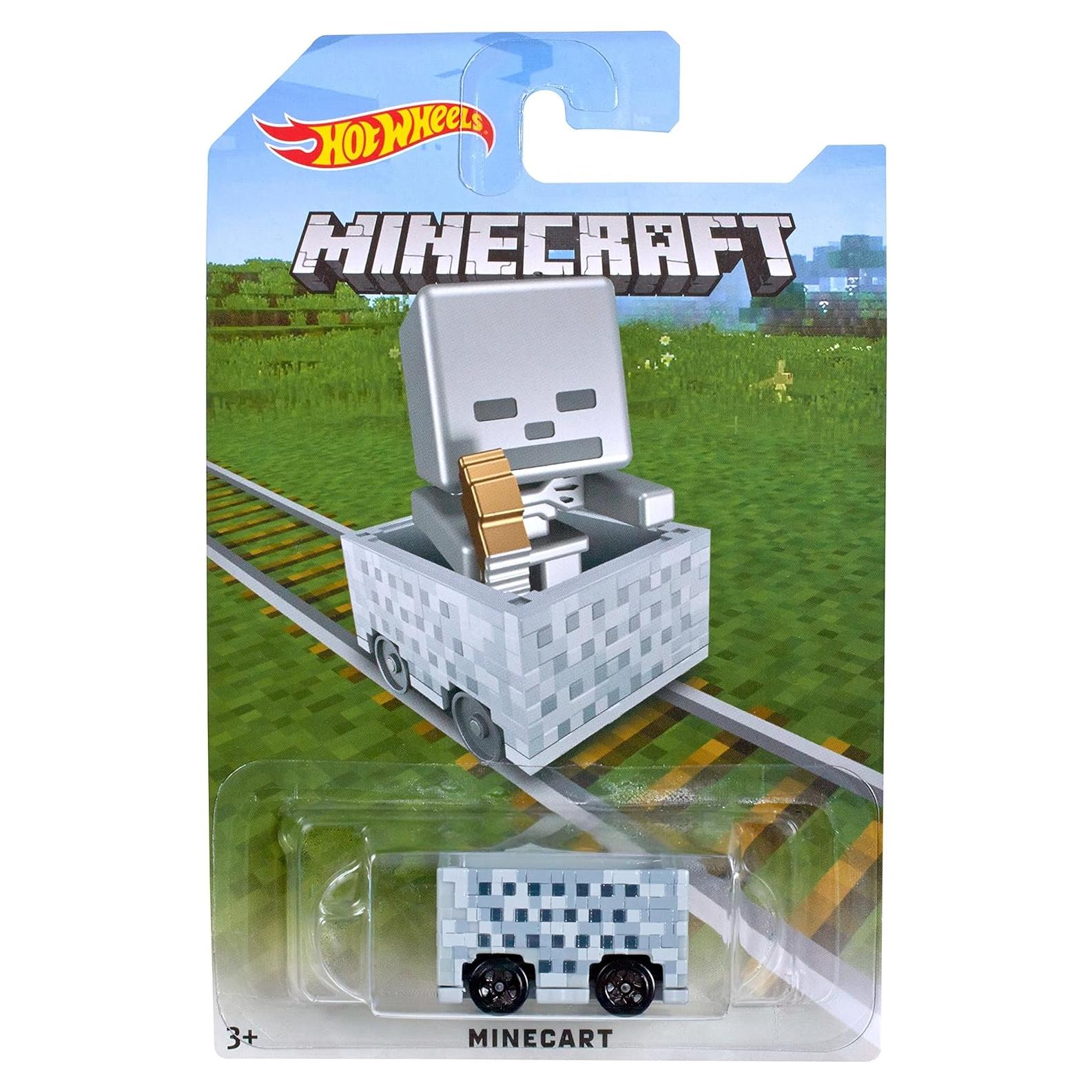 Vehículo Minecart Hot Wheels Minecraft Steve y amigos