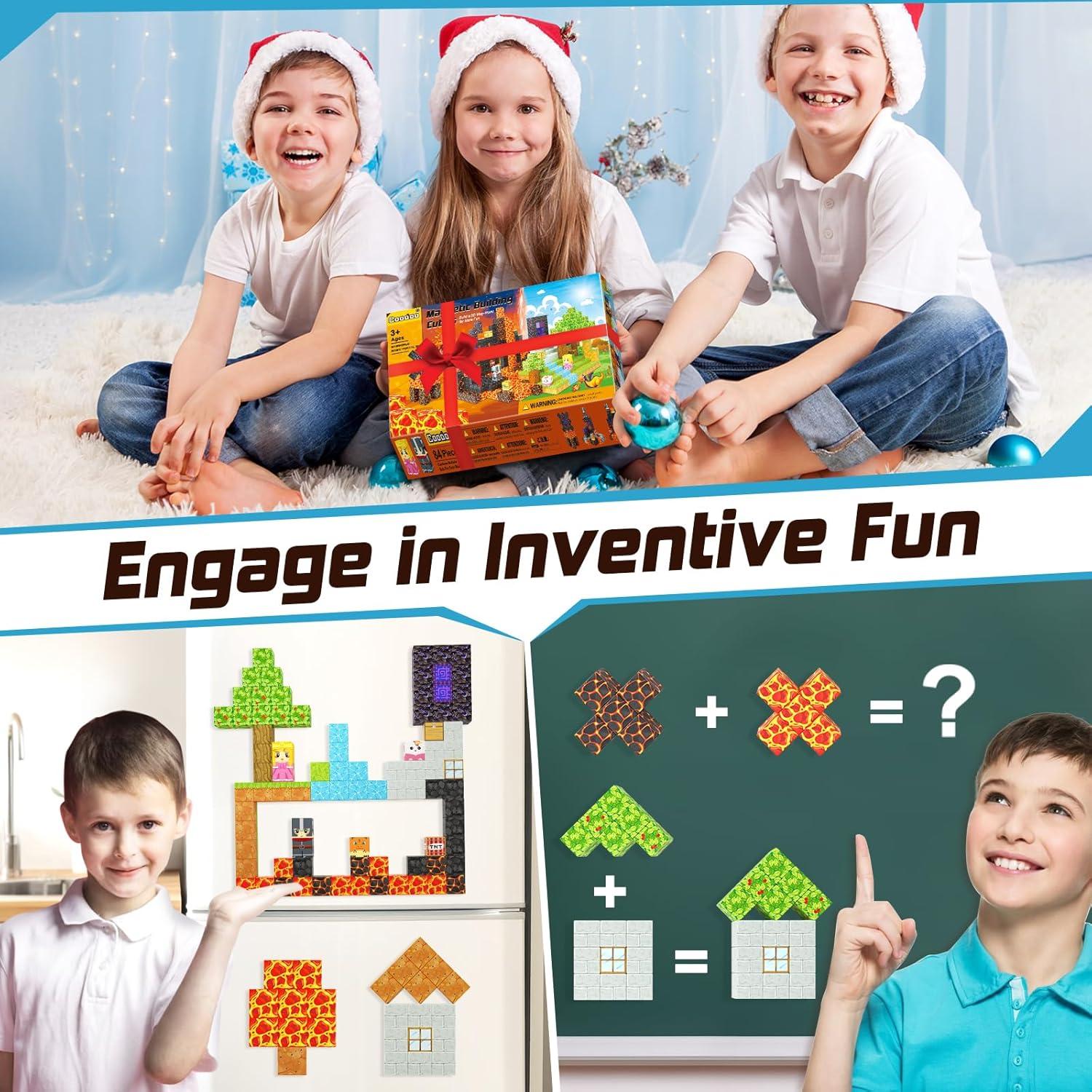 Bloques Magnéticos Coodoo 84 Piezas Portal Mágico 3+