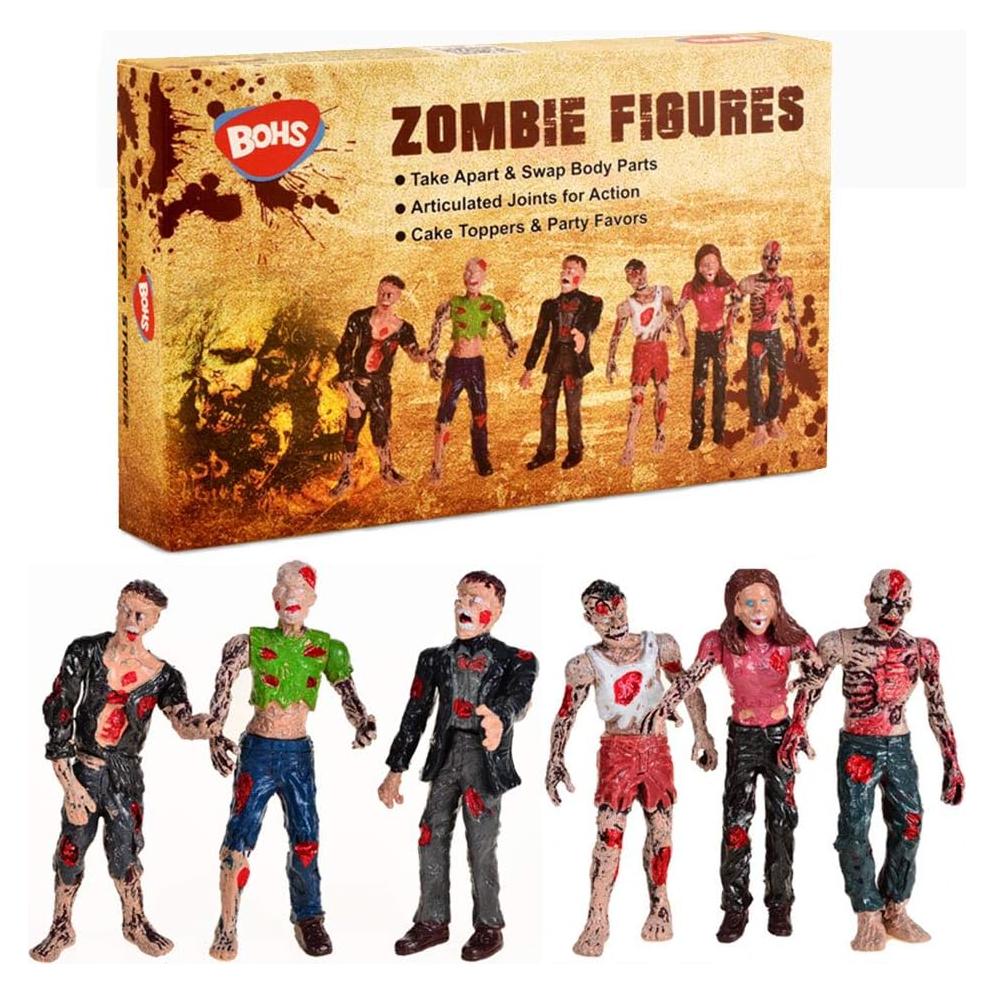 Figuras de Zombis BOHS - Paquete de 6 - 10.16 cm