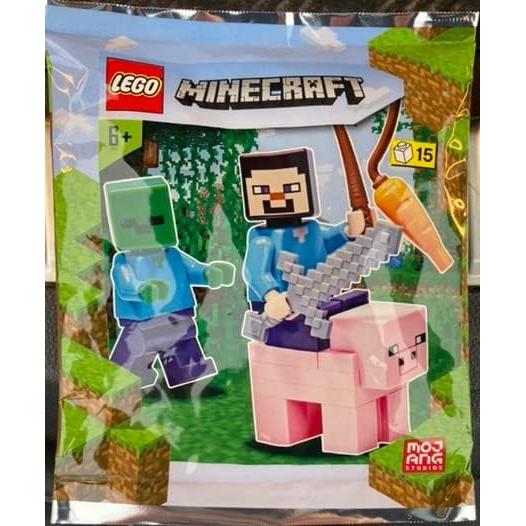 LEGO Minecraft Steve Zombi y Cerdo - Minifiguras 0.032 kg