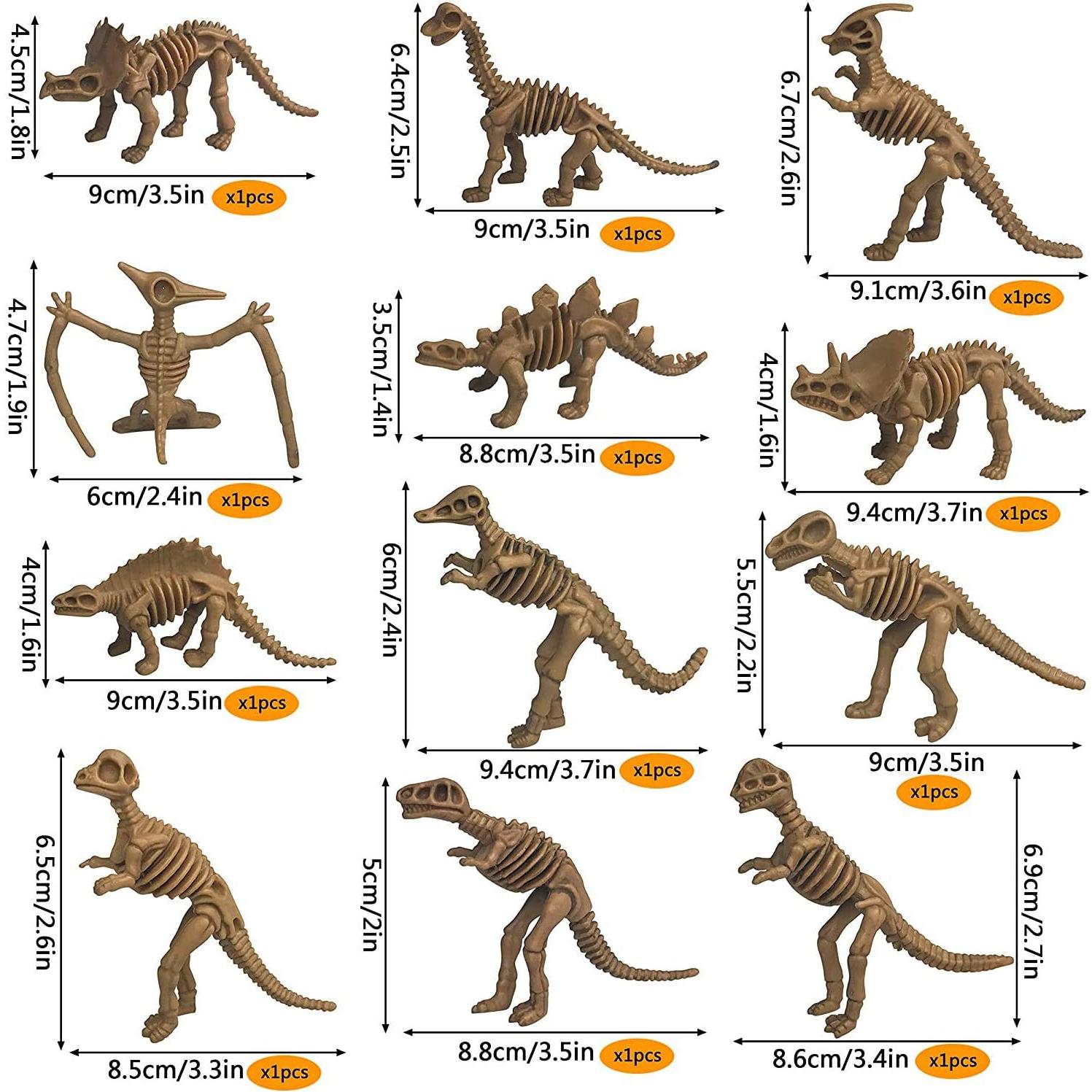 48 Figuras de Juguete Esqueletos de Dinosaurios PPXMEEUDC