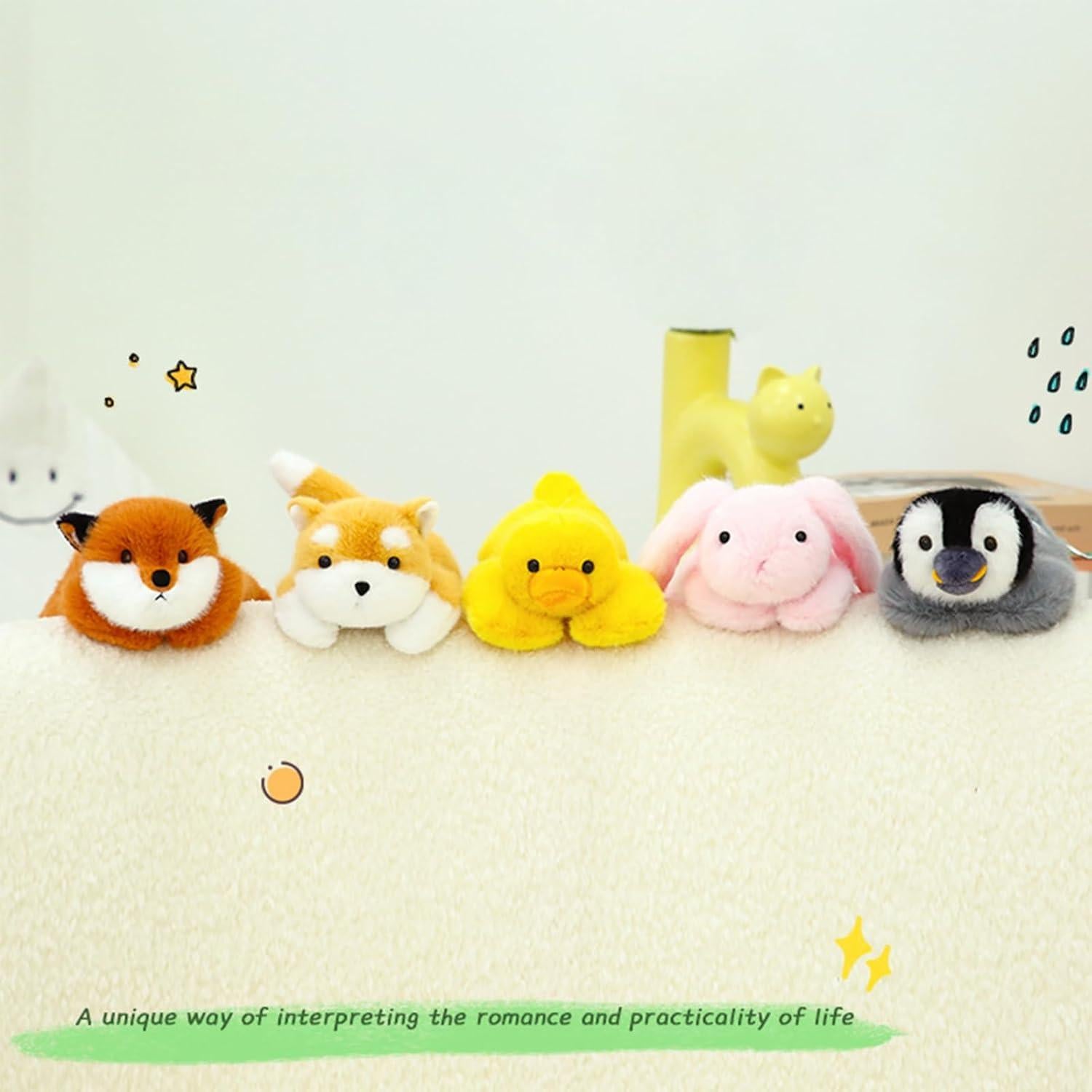 Peluche Zorro PEACH CAT 19.81 cm Juguete Almohada Rojo